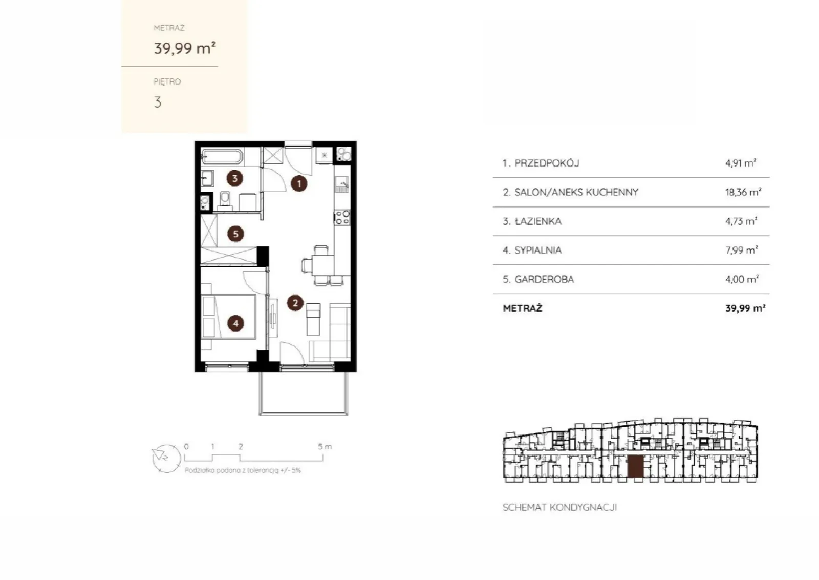 Floor plan: Apartment no. 2.A.3.05