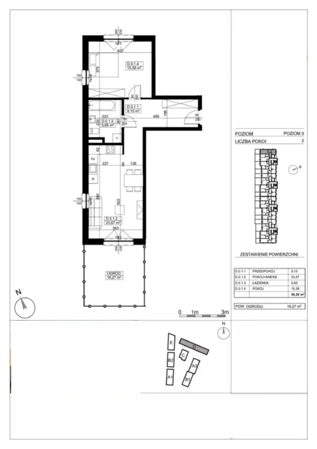 Floor plan: Apartment no. AP-D-0-01