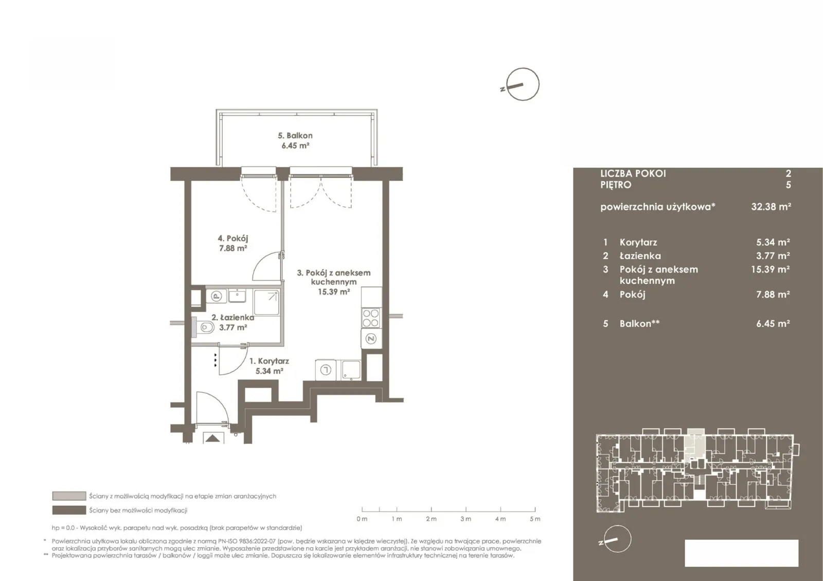 Floor plan: Apartment no. 5.L09