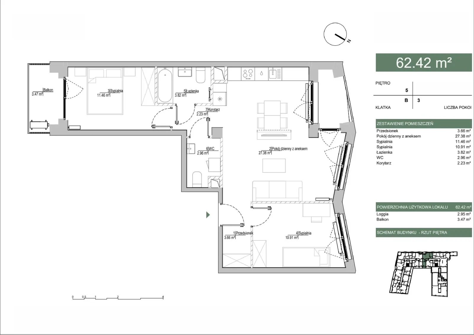 Floor plan: Apartment no. /M073