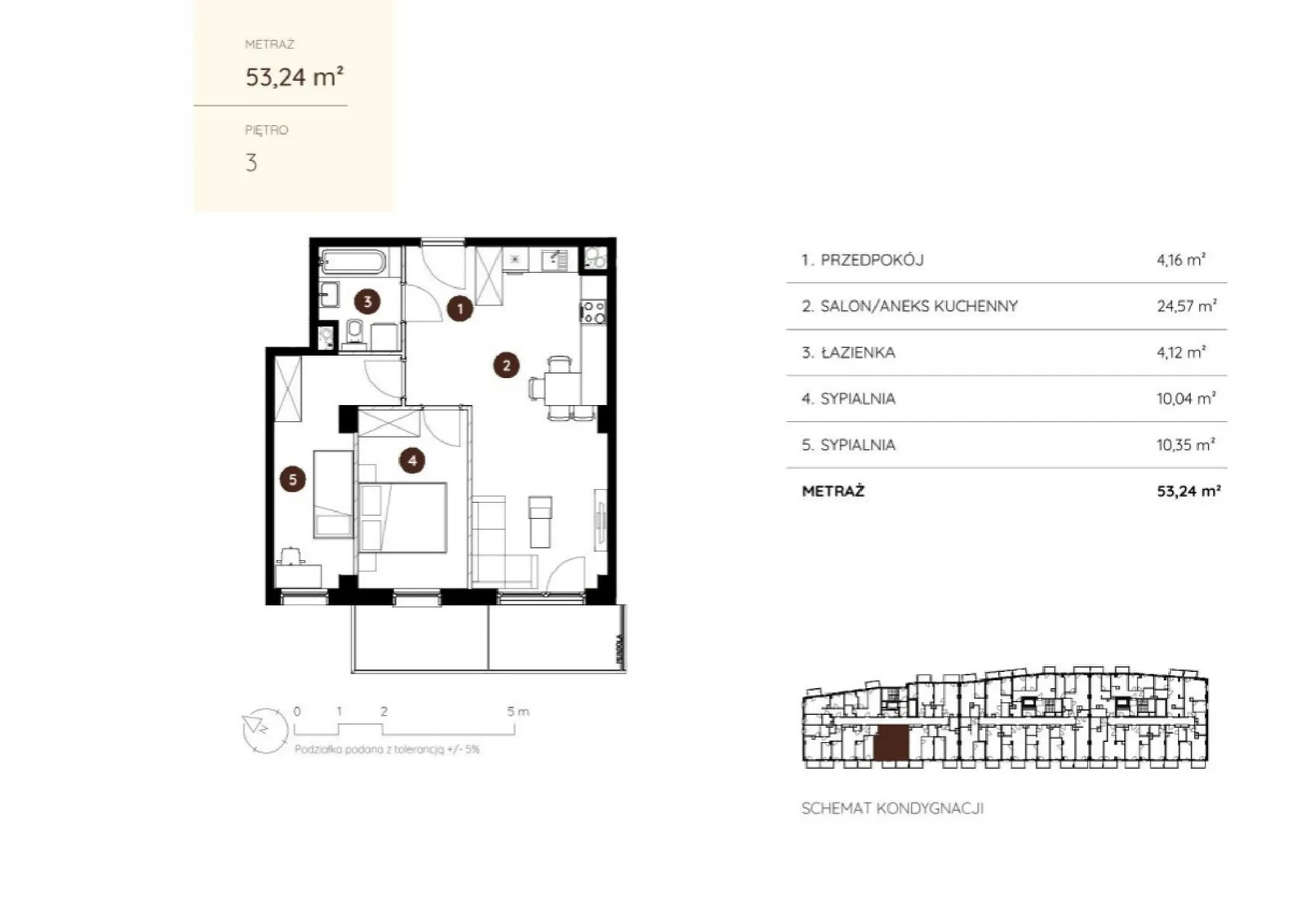 Floor plan: Apartment no. 1.A.3.05