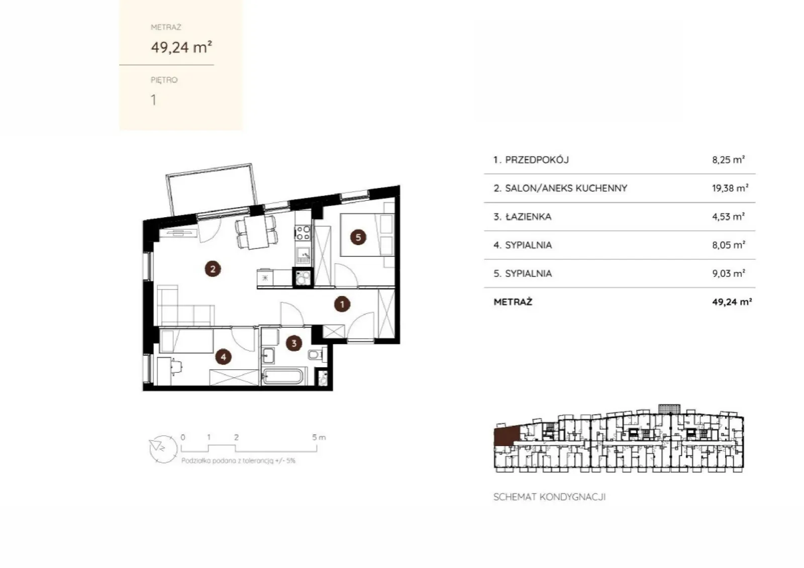 Floor plan: Apartment no. 1.A.1.08