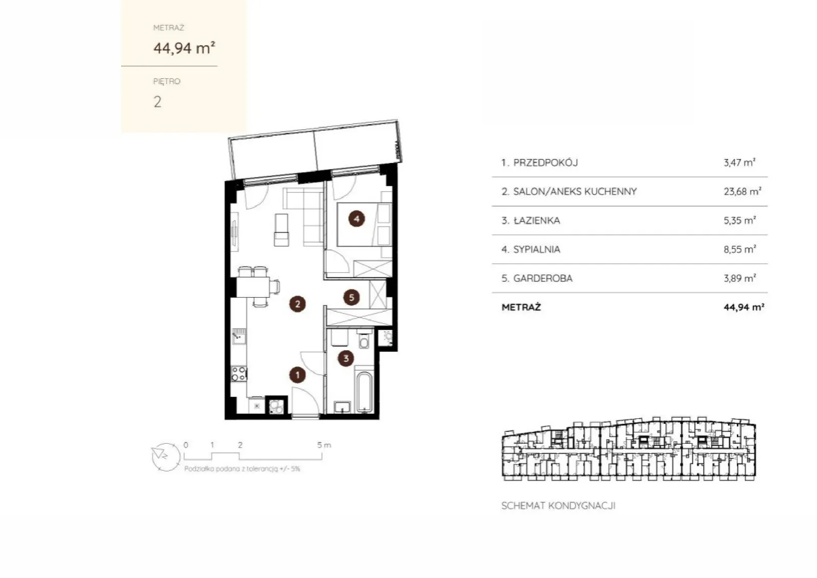 Floor plan: Apartment no. 2.A.2.09