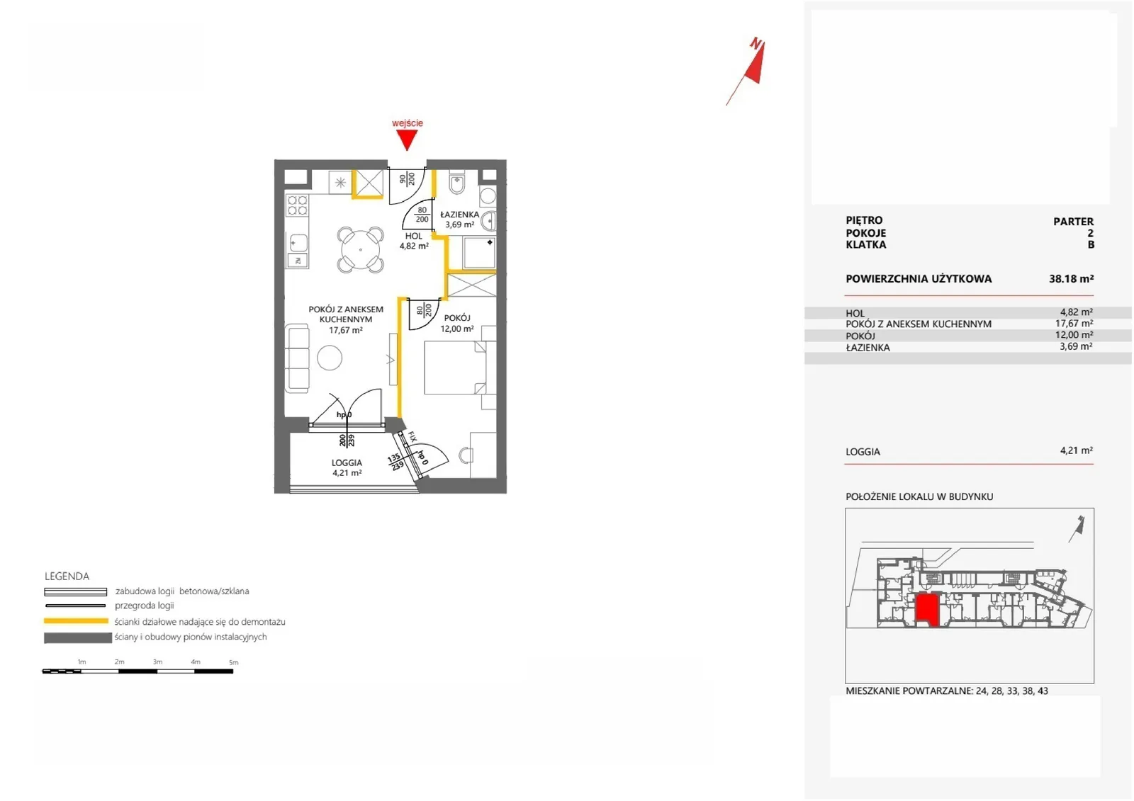 Floor plan: Apartment no. 24