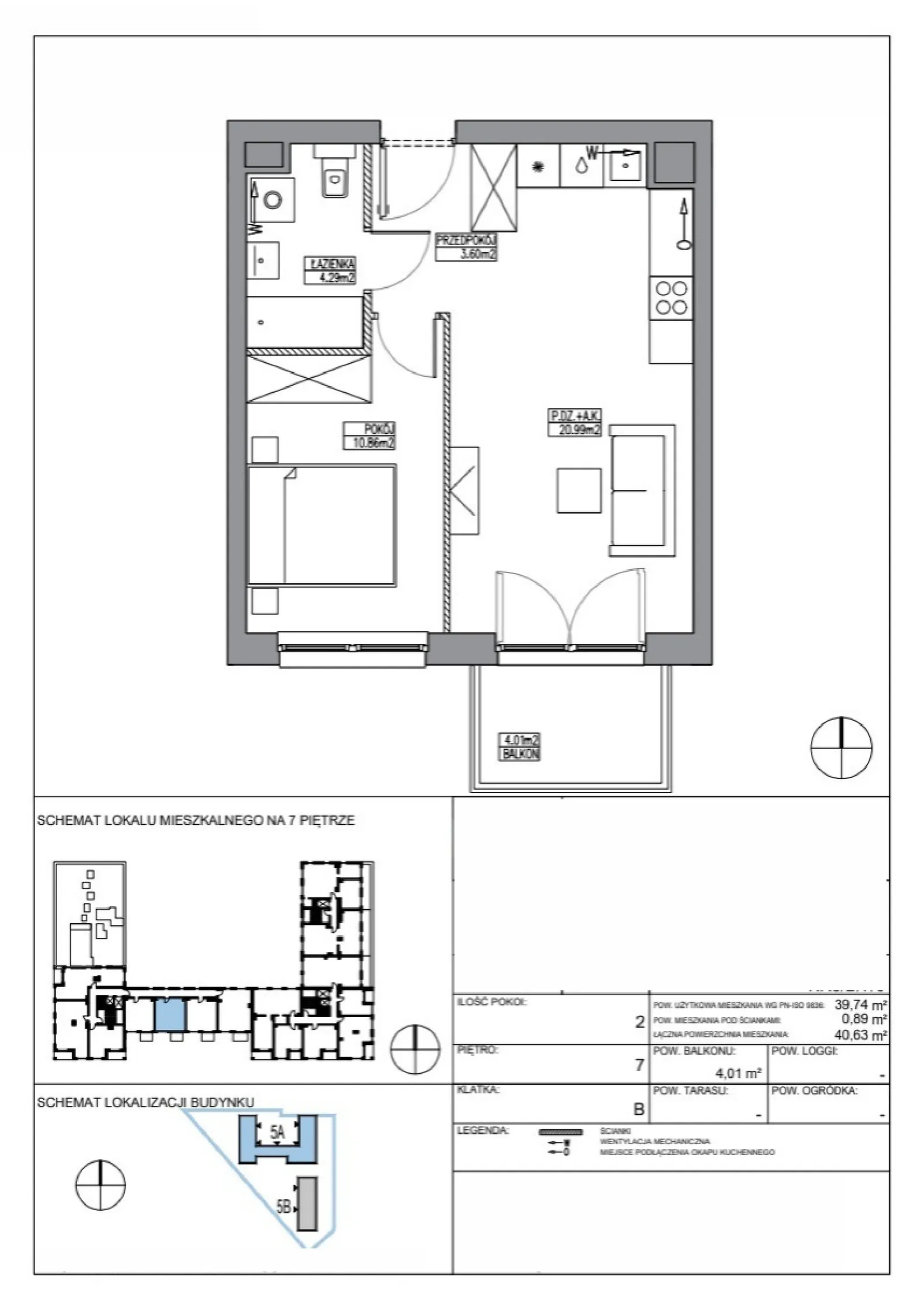 Планировка: Квартира № KR5/B/7/6