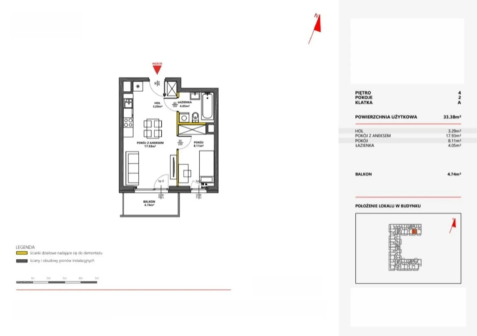 Floor plan: Apartment no. 17