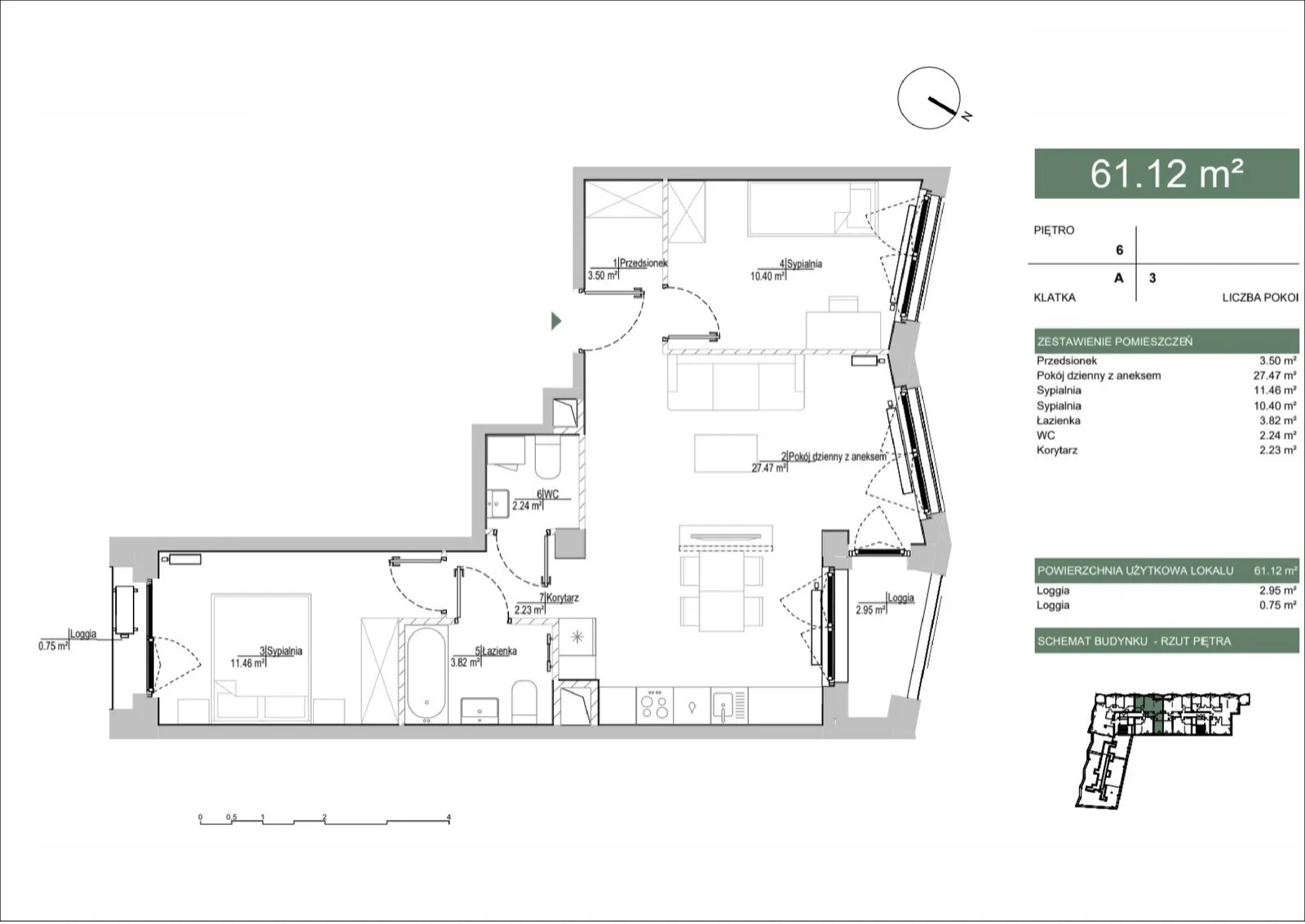 Floor plan: Apartment no. /M050
