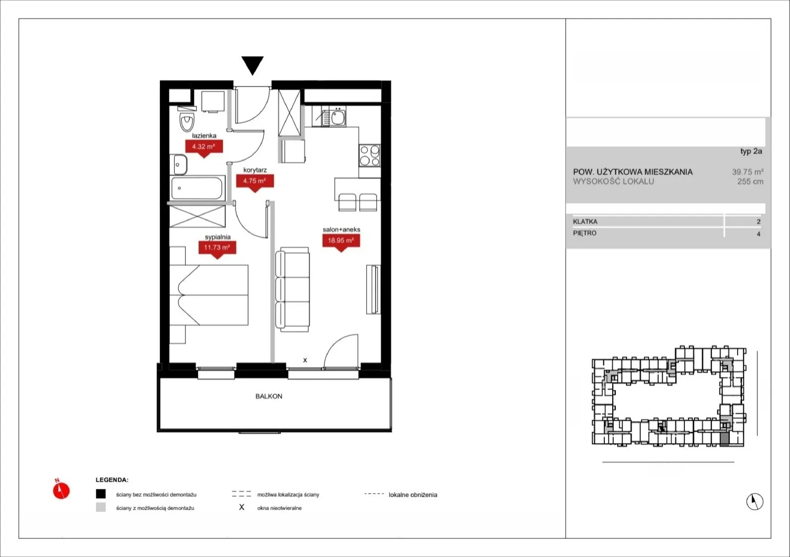 Floor plan: Lokal A2 49, 2 pok.