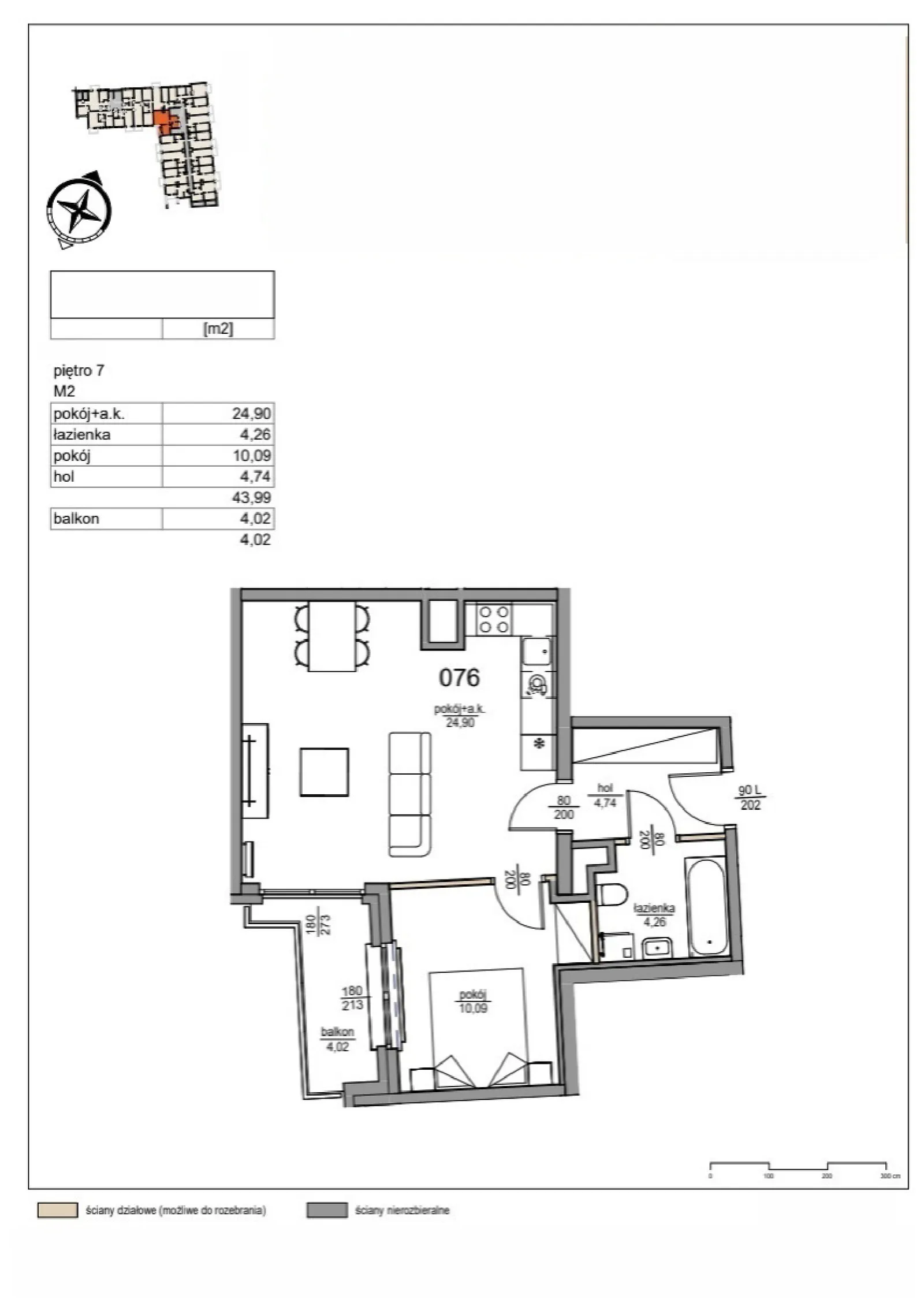 Floor plan: Apartment no. 76