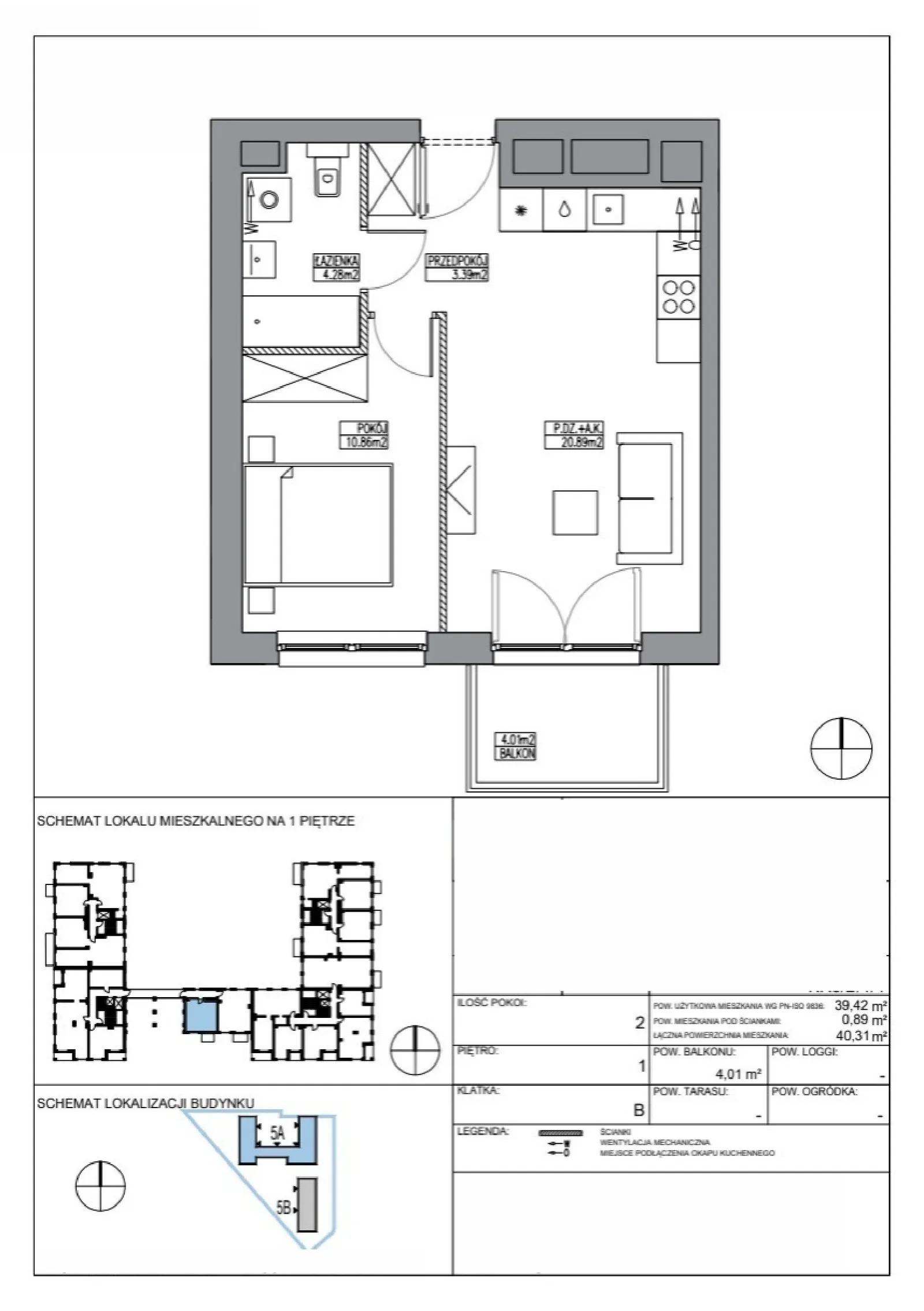 Планировка: Квартира № KR5/B/1/4
