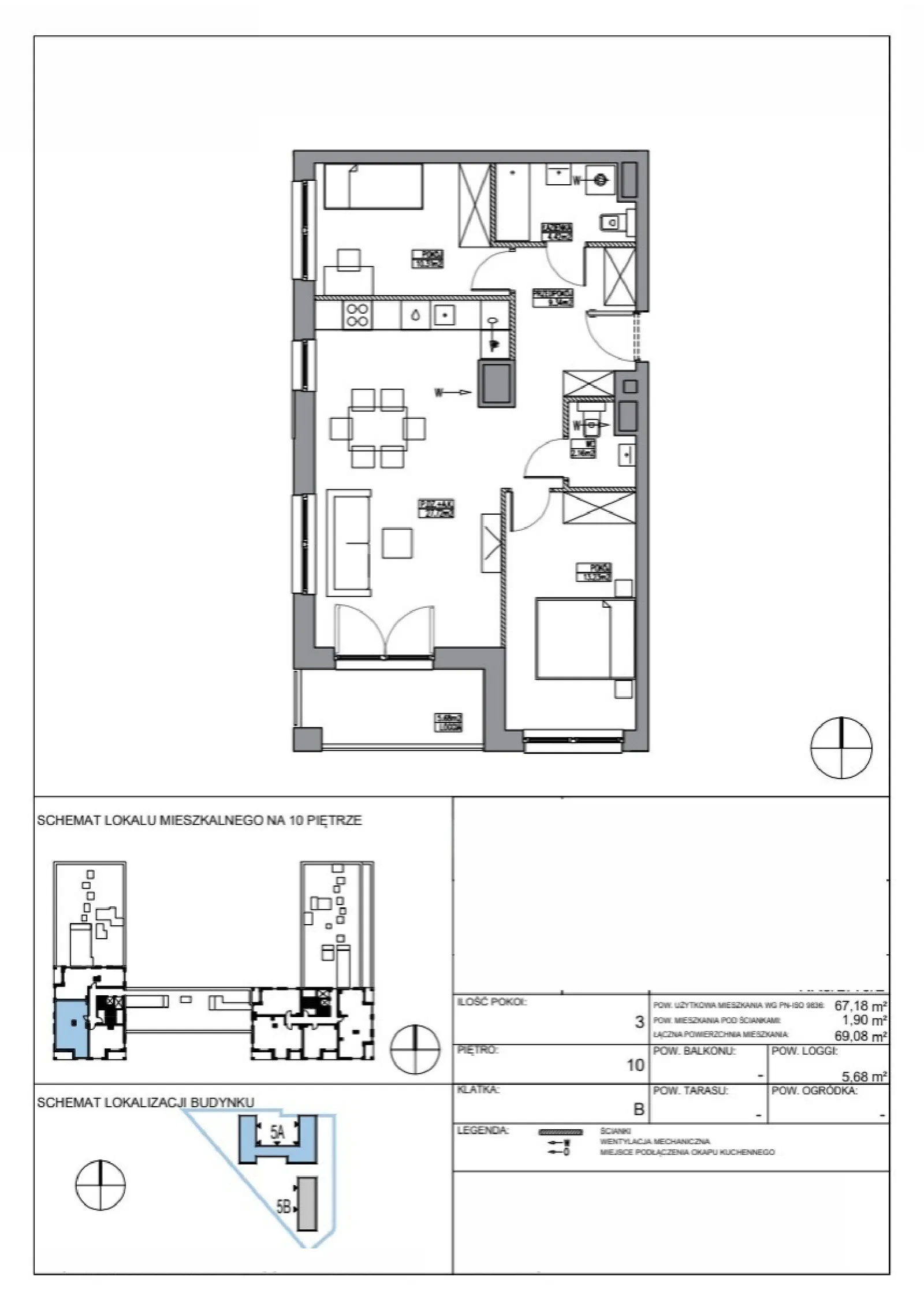 Планування: Квартира № KR5/B/10/2