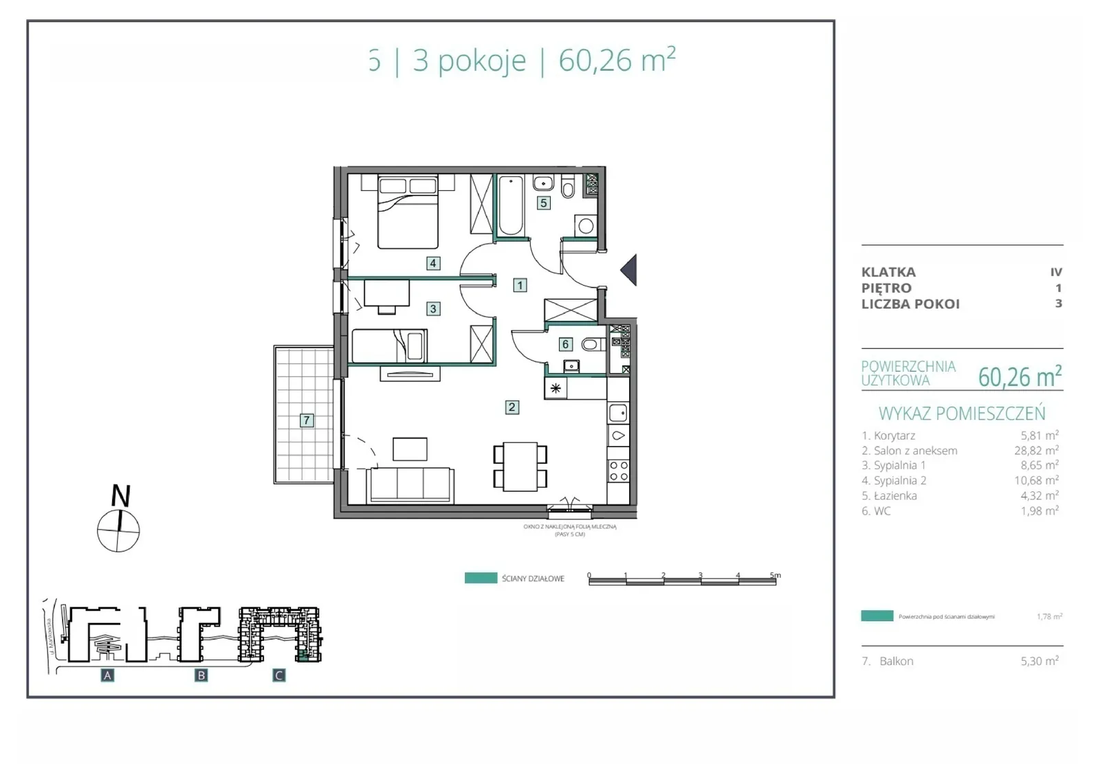 Floor plan: Apartment no. C.56