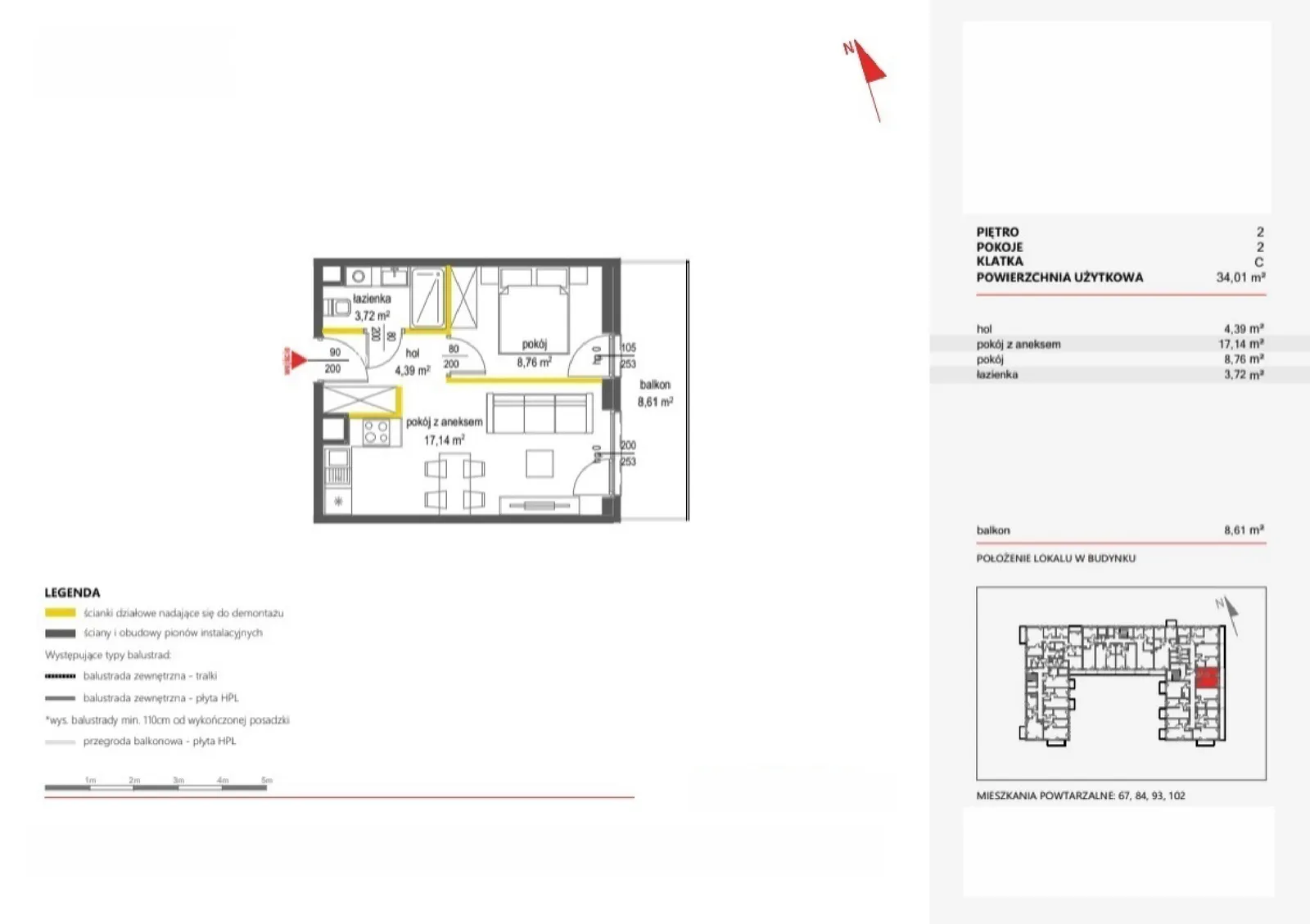 Floor plan: Apartment no. 75