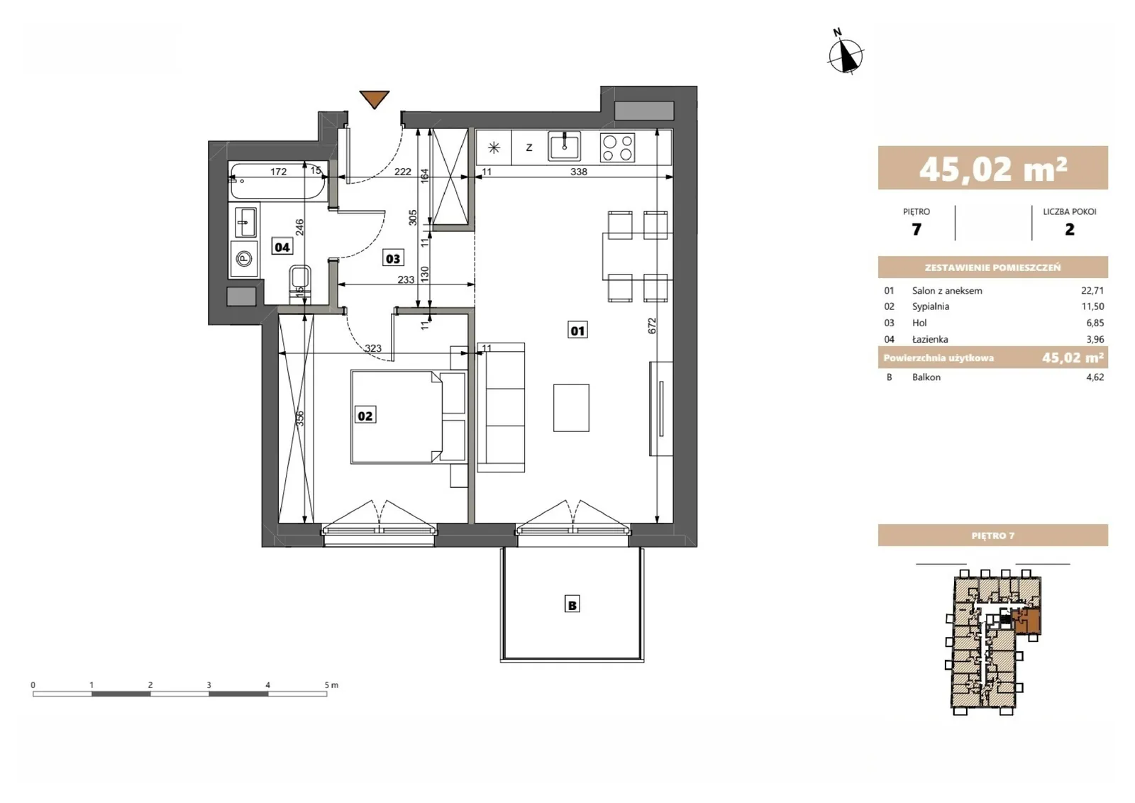 Floor plan: Apartment no. 89
