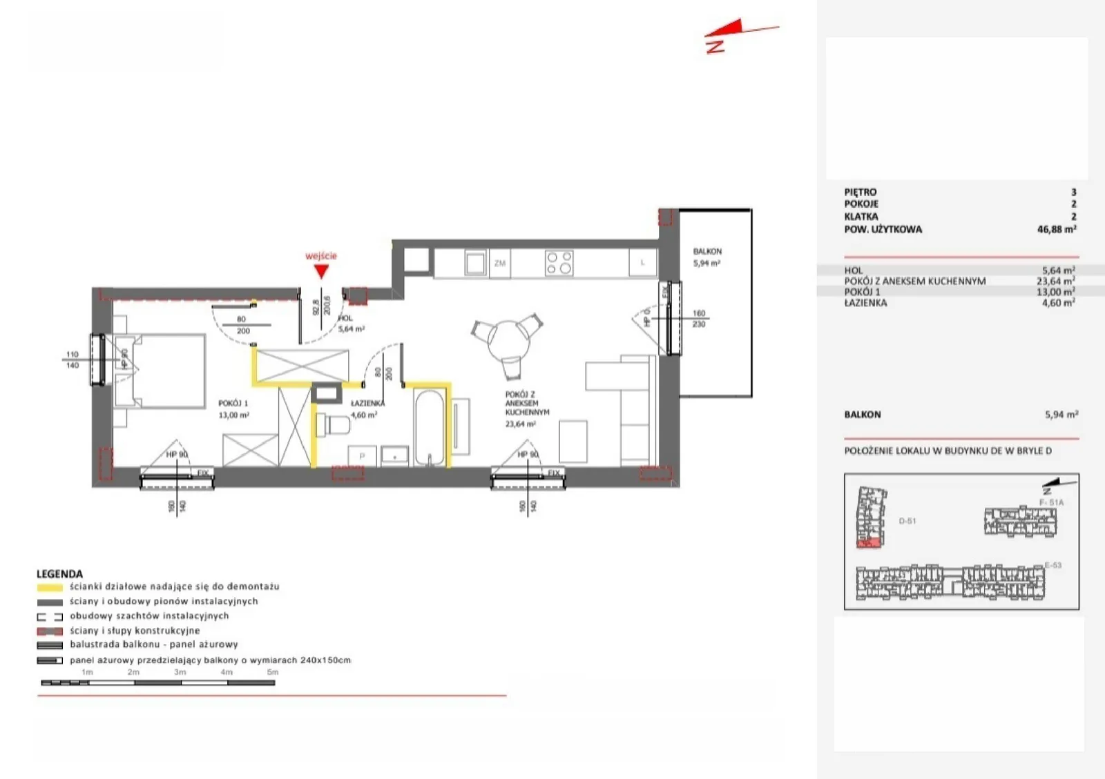 Floor plan: Apartment no. 22