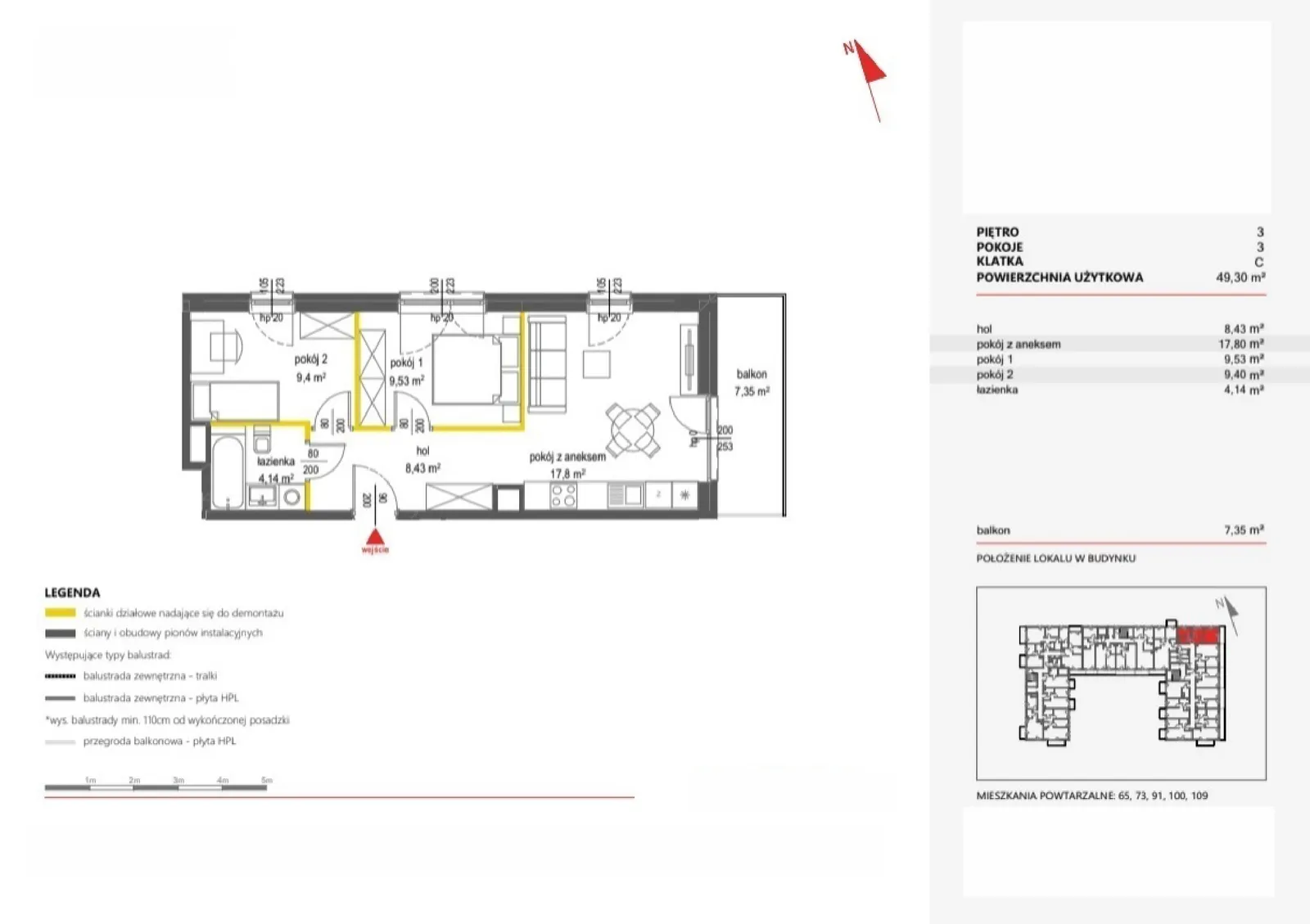 Floor plan: Apartment no. 82