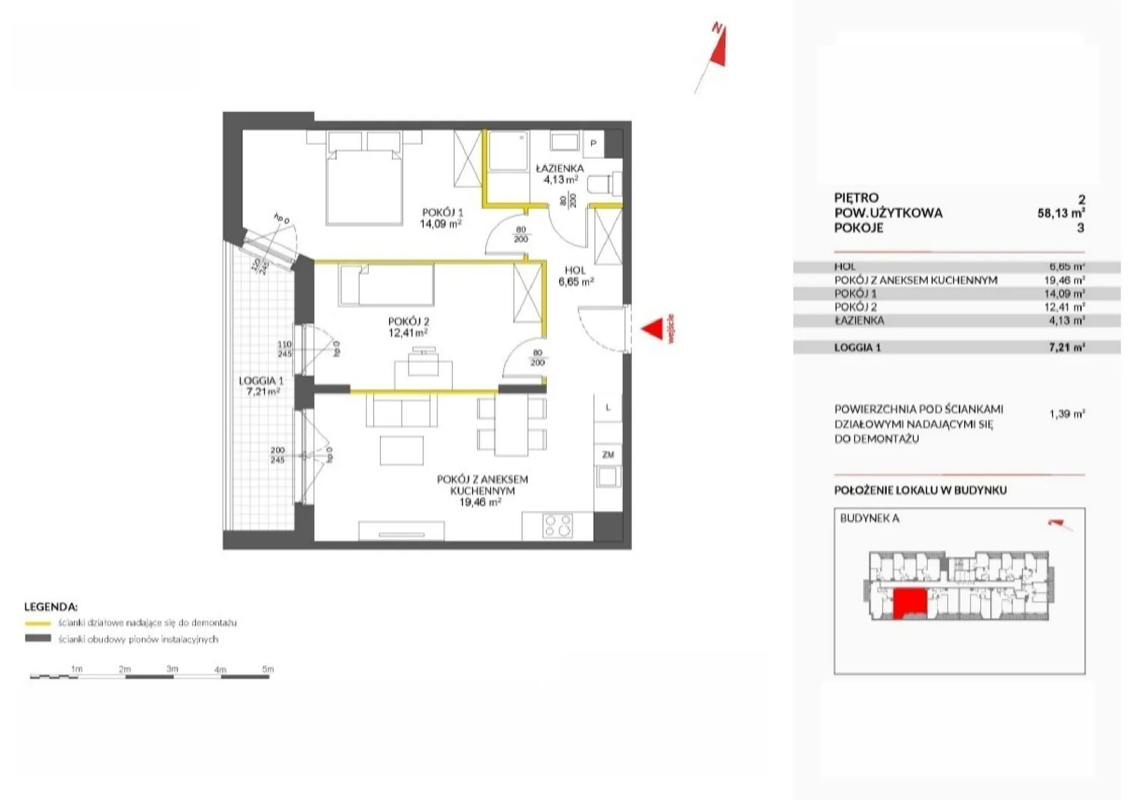 Floor plan: Apartment no. 22