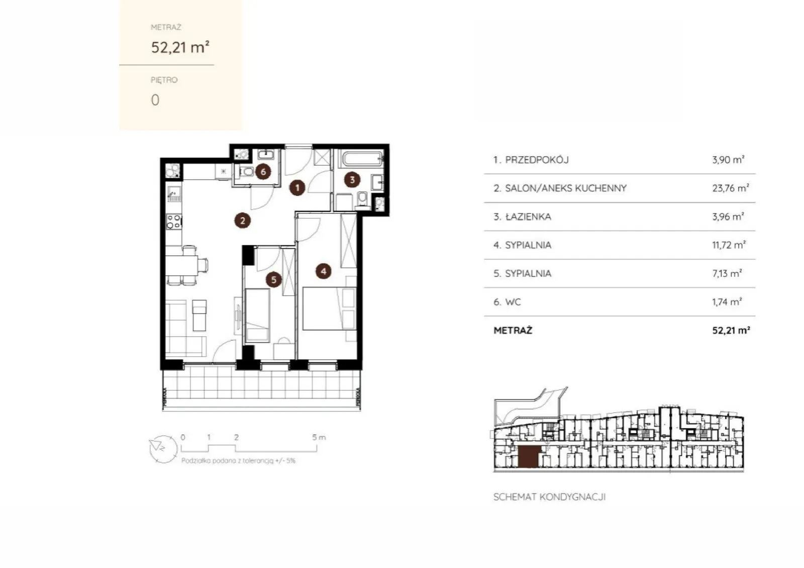 Floor plan: Apartment no. 1.A.0.06