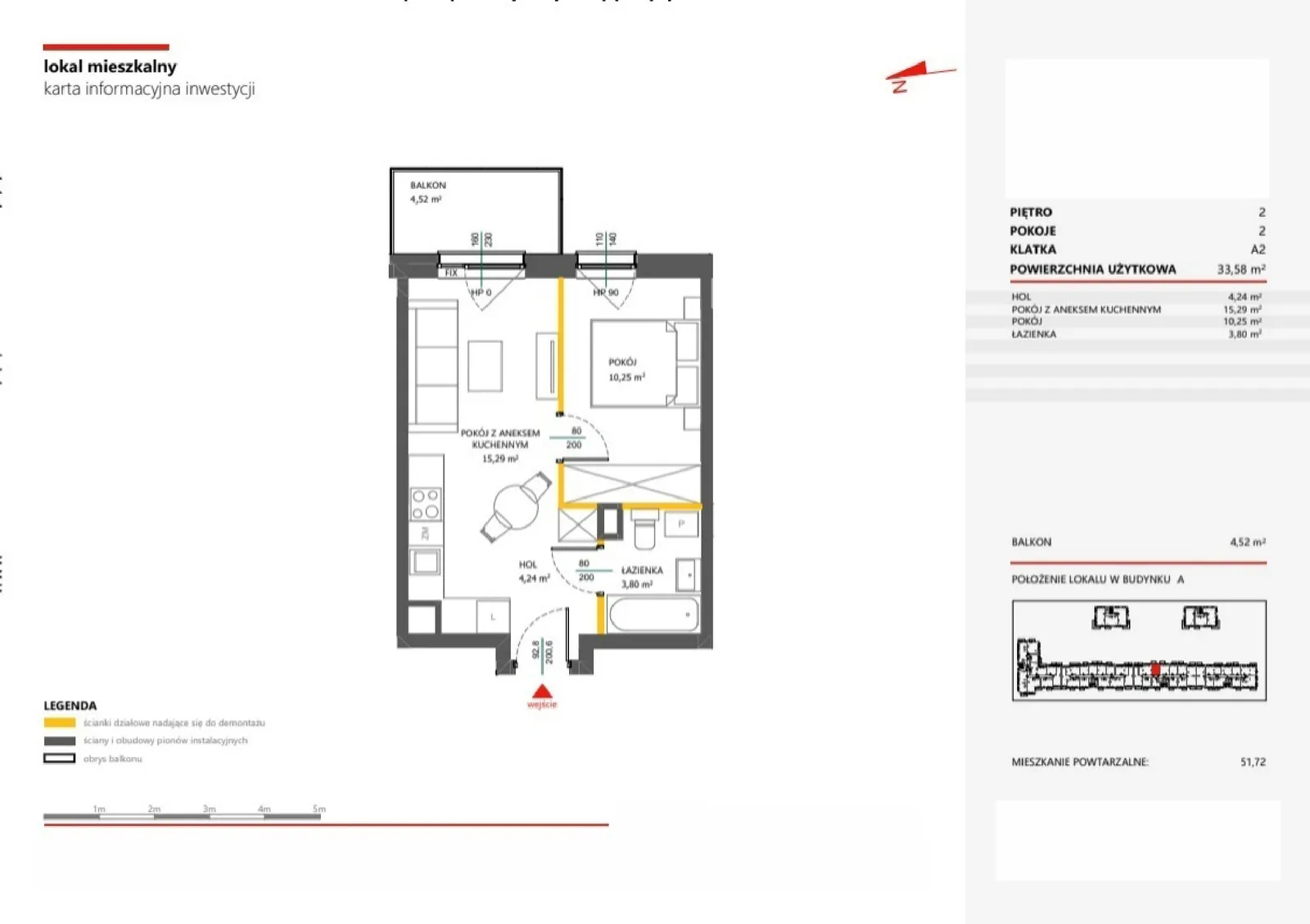 Floor plan: Apartment no. 62