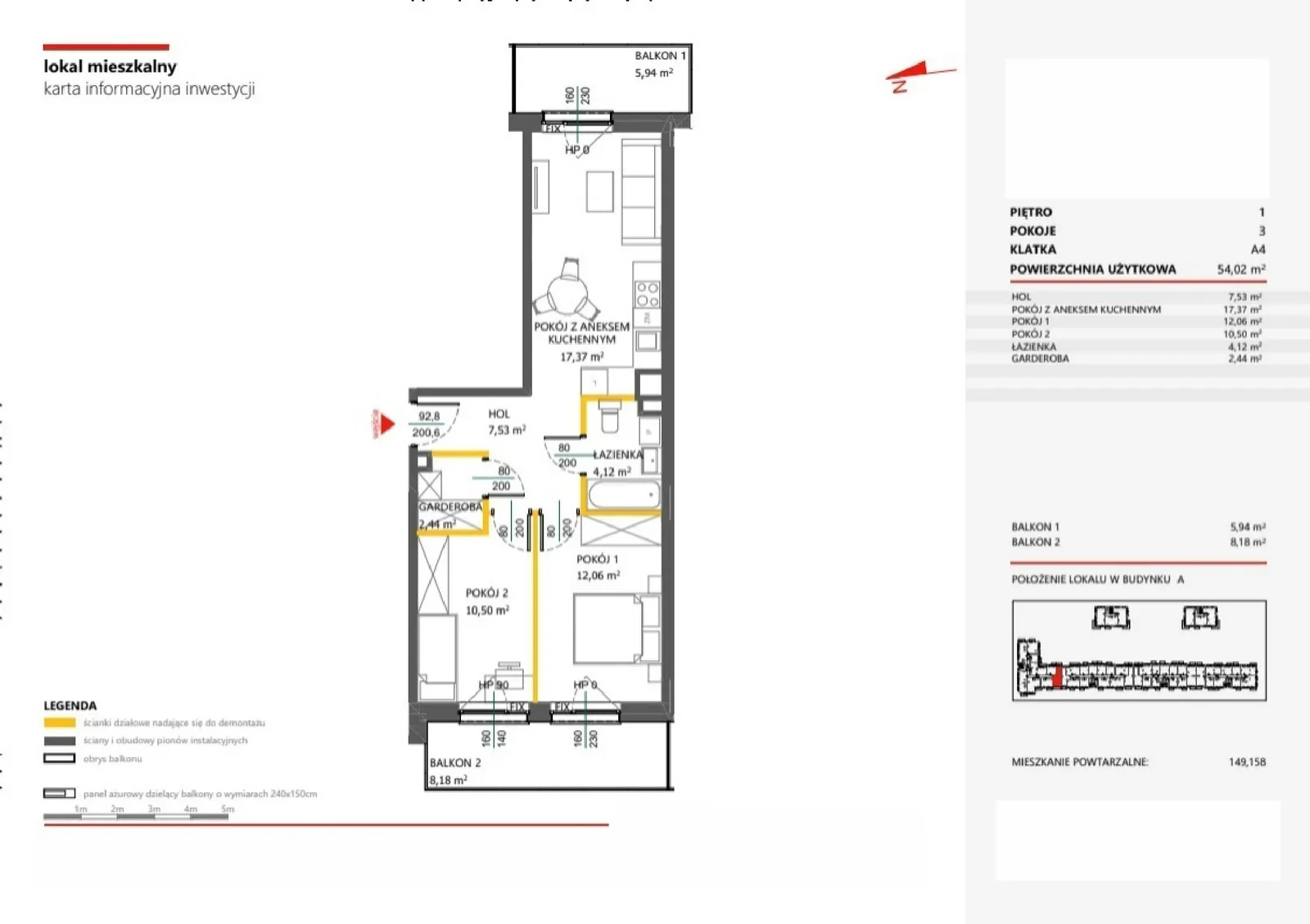 Floor plan: Apartment no. 140
