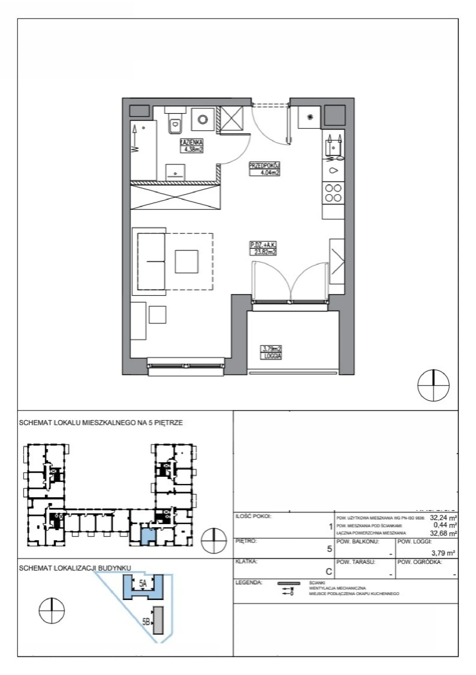 Floor plan: Apartment no. KR5/C/5/5