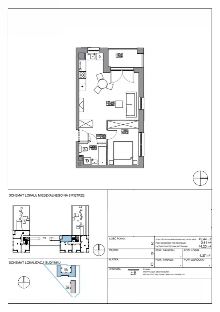 Планування: Квартира № KR5/C/9/4