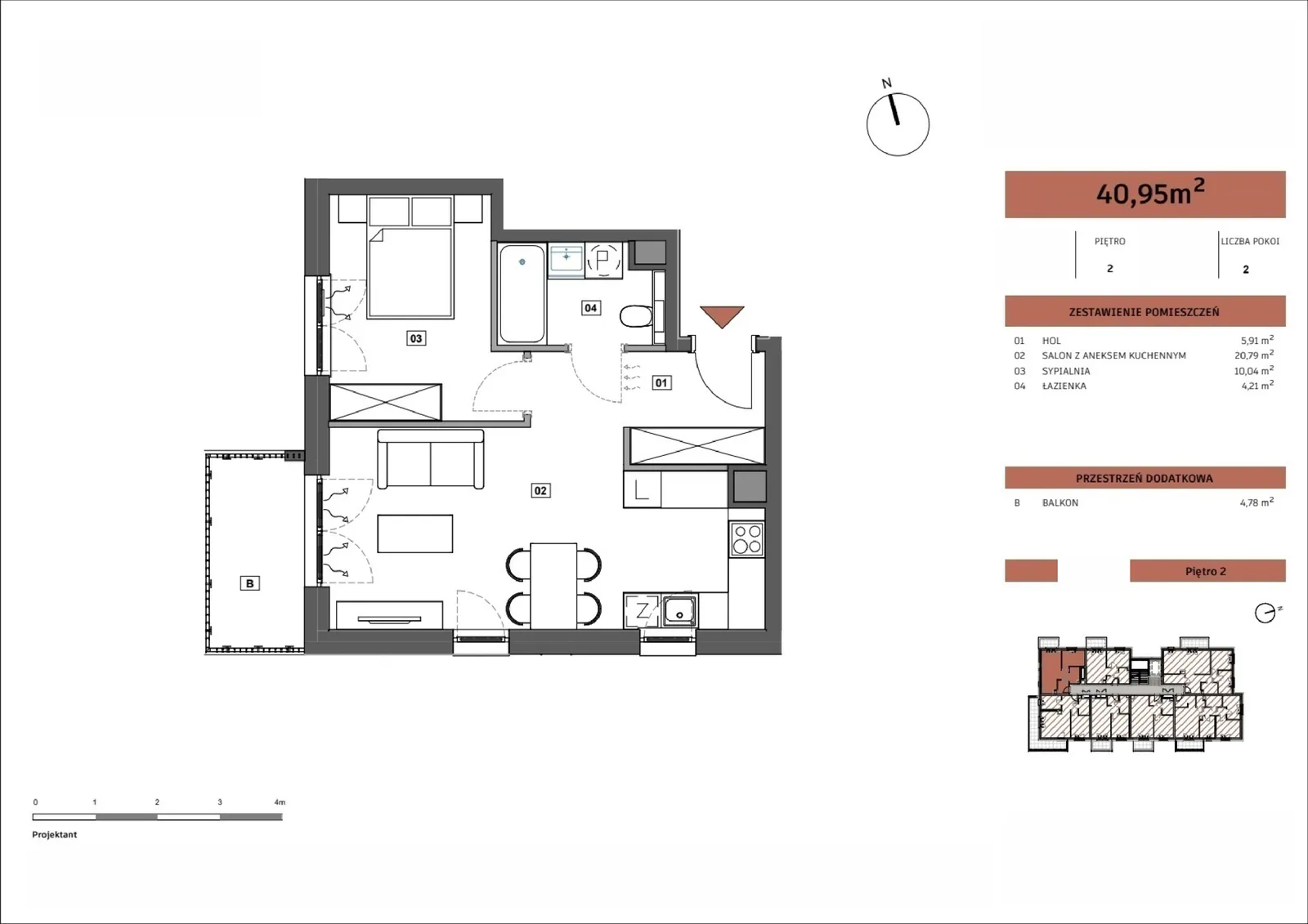 Floor plan: Apartment no. A/A.18