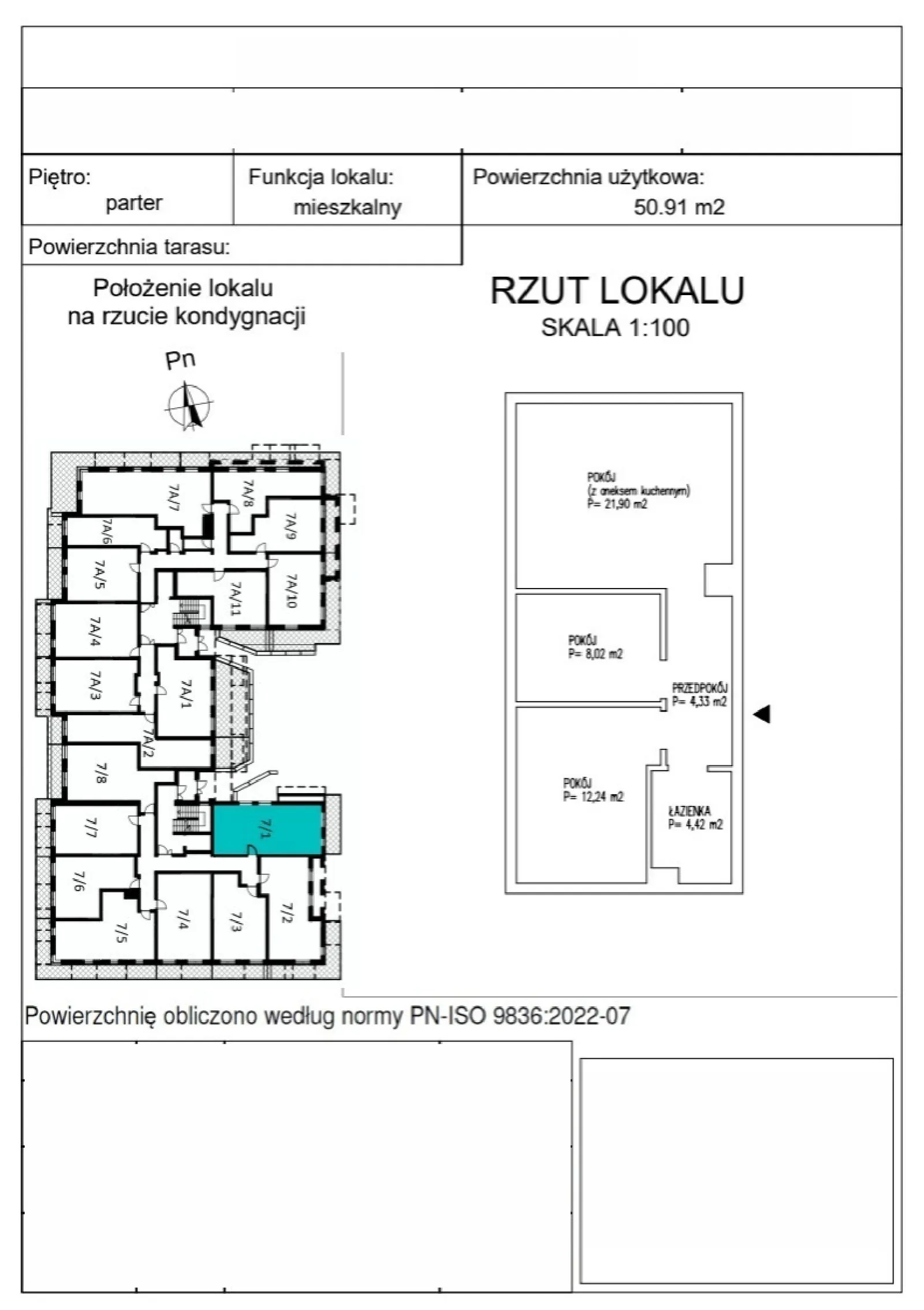 Rzut: Lokal B_0_1, 3 pok.