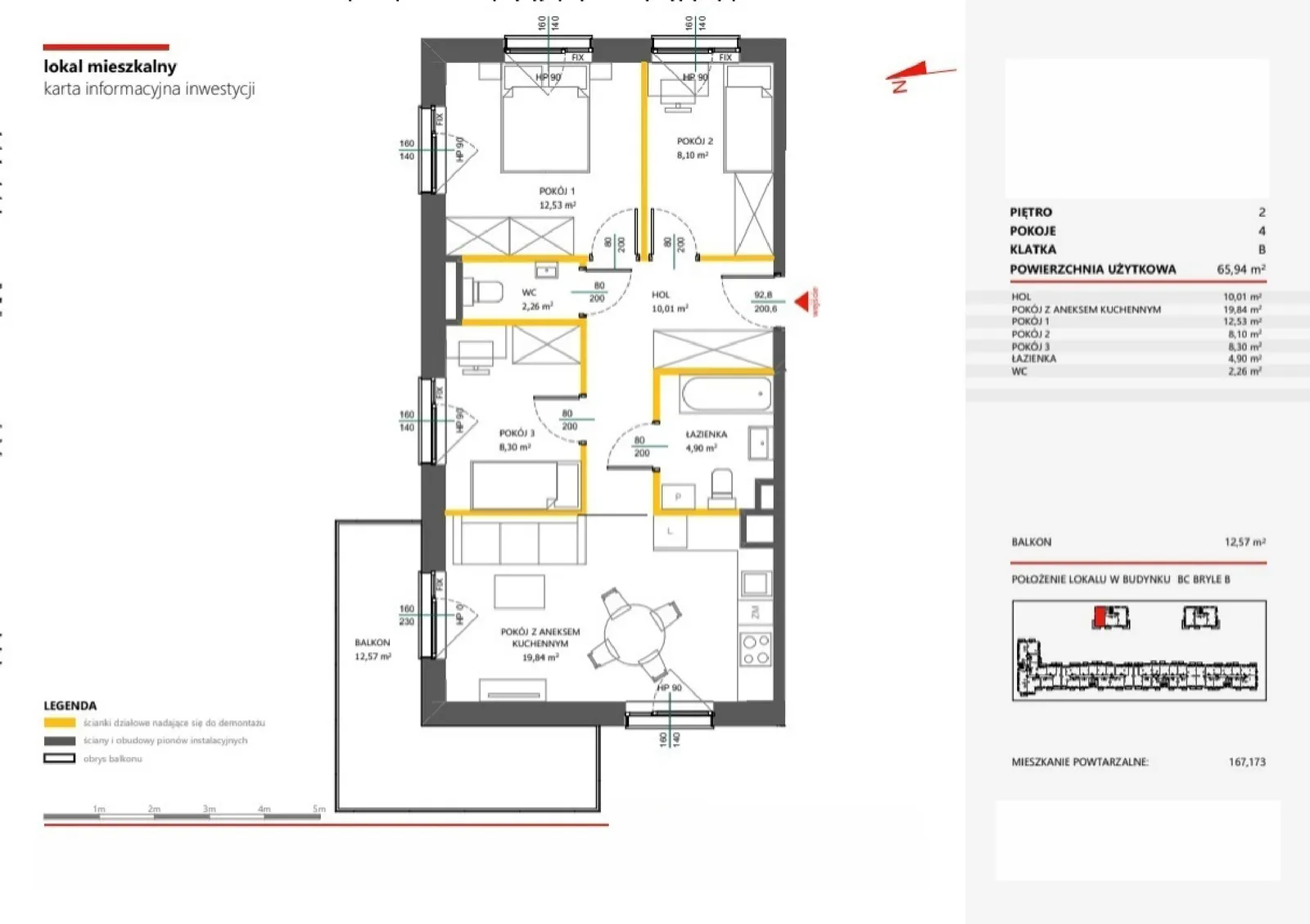 Floor plan: Apartment no. 170