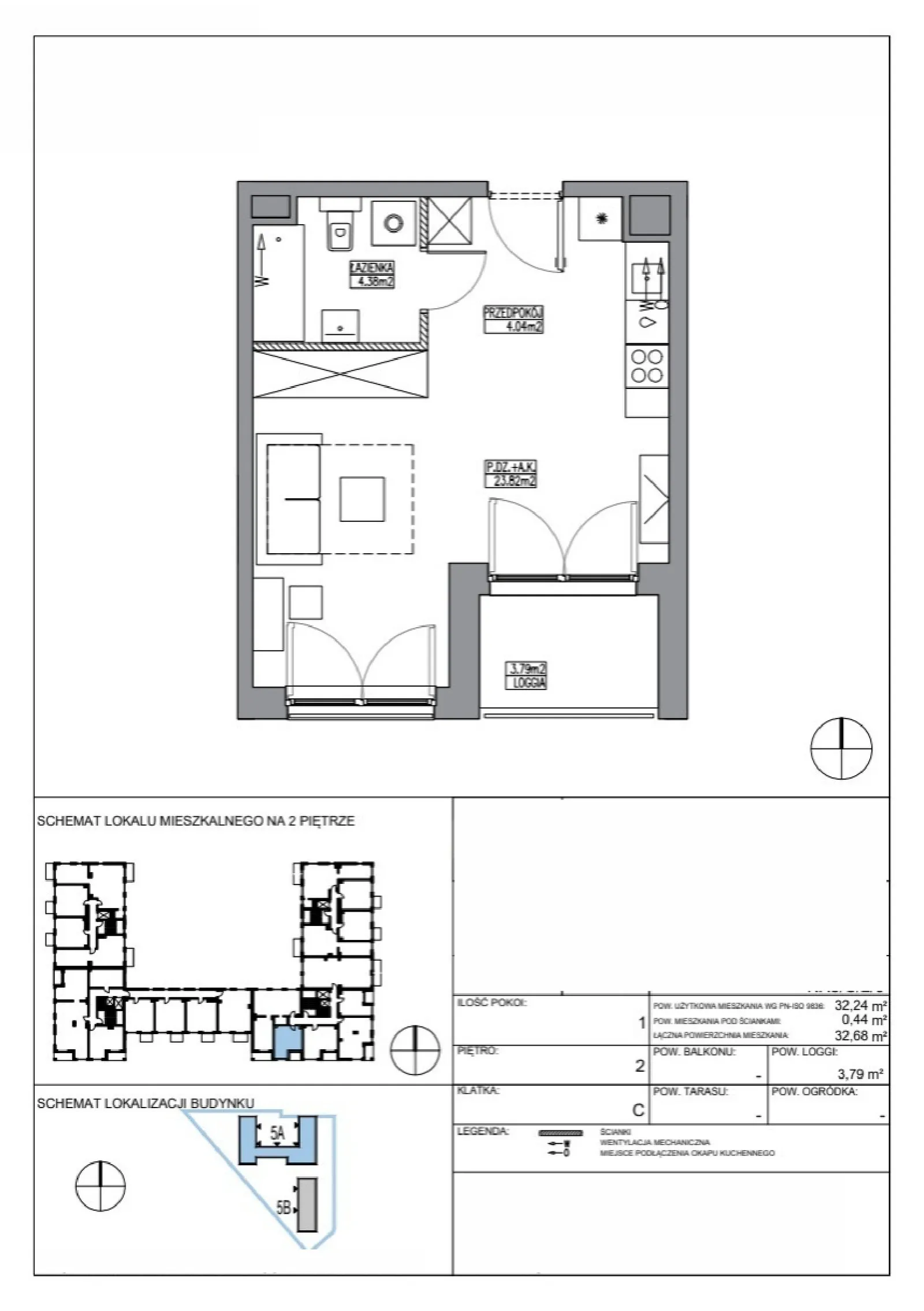 Floor plan: Apartment no. KR5/C/2/5