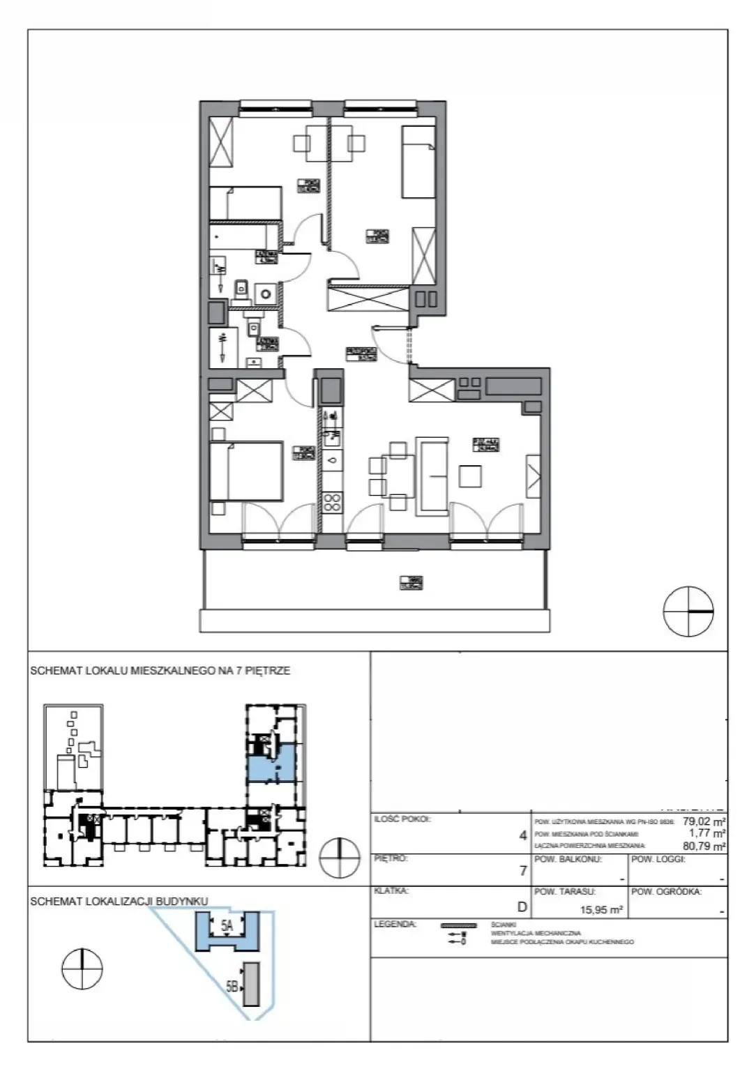 Floor plan: Apartment no. KR5/D/7/2
