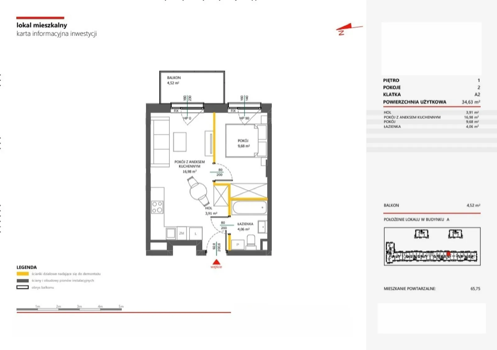 Floor plan: Apartment no. 54