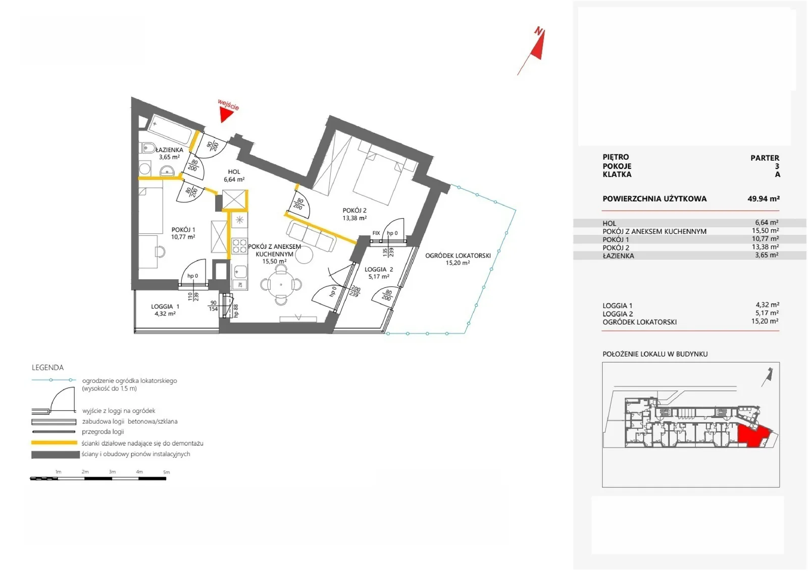 Floor plan: Apartment no. 1