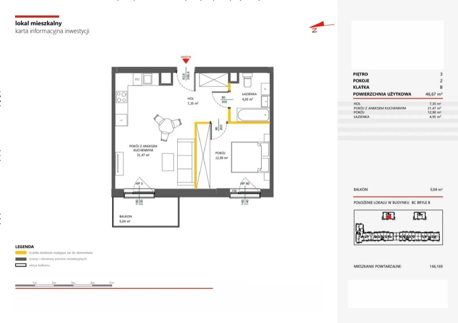 Floor plan: Apartment no. 172