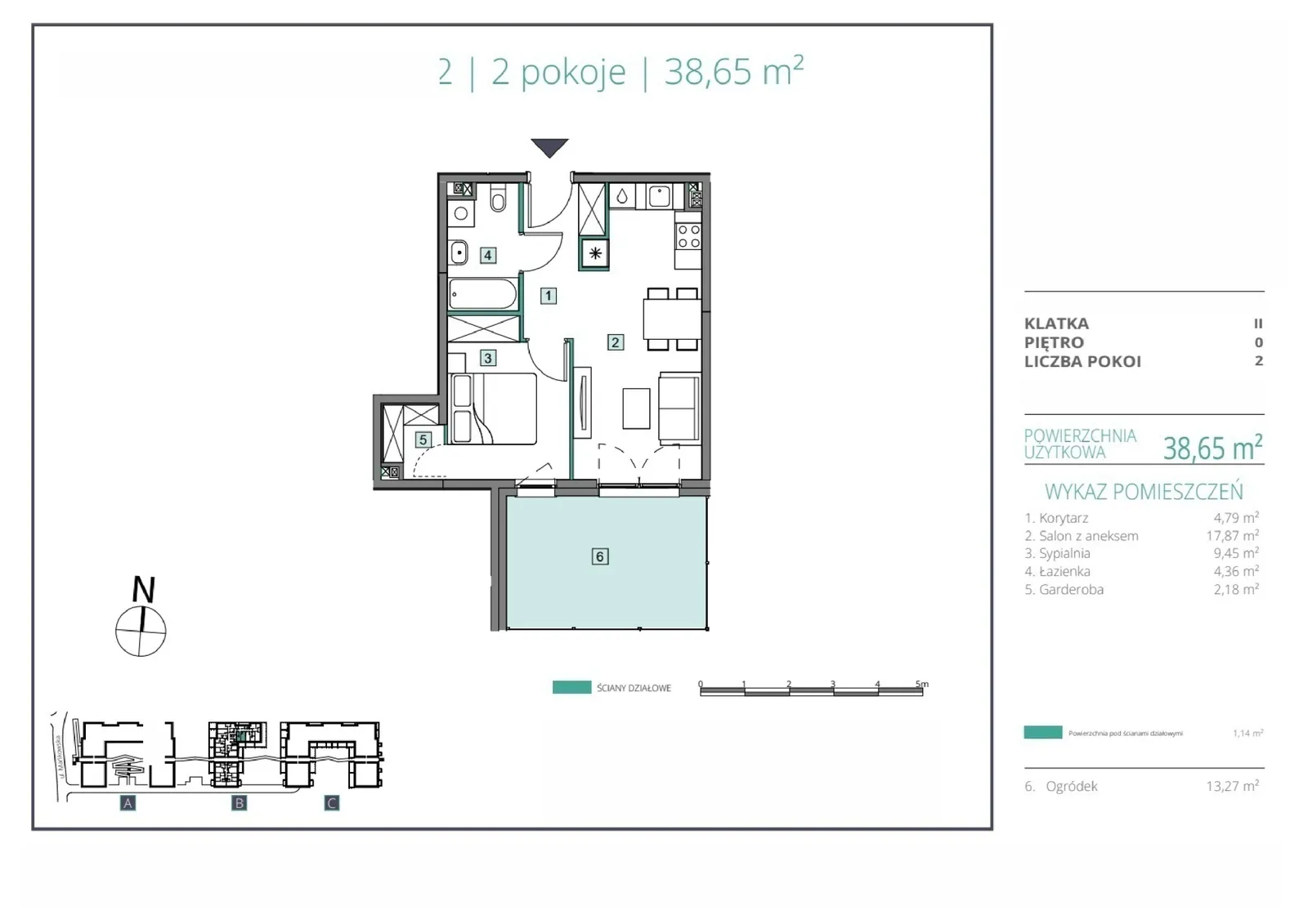 Floor plan: Apartment no. B.12