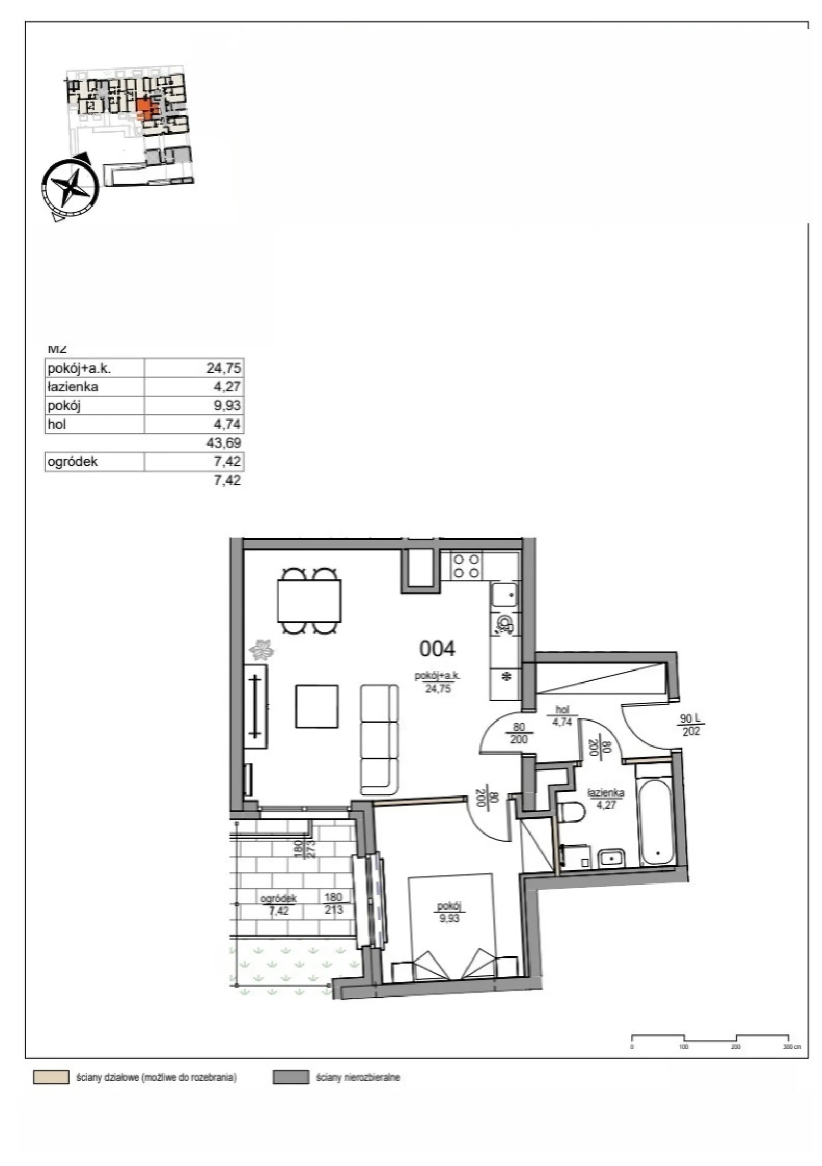 Floor plan: Apartment no. 4