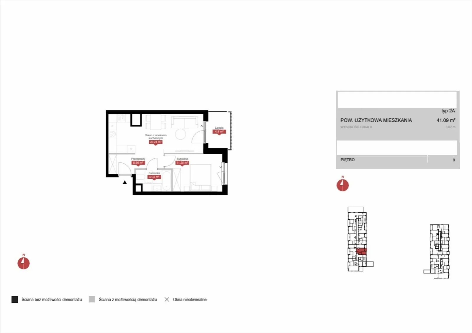 Floor plan: Lokal C2E 163, 2 pok.