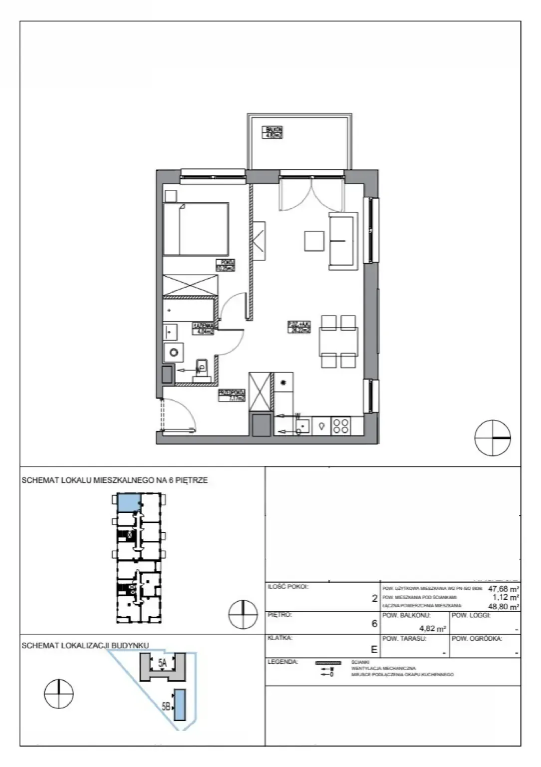 Планування: Квартира № KR5/E/6/2