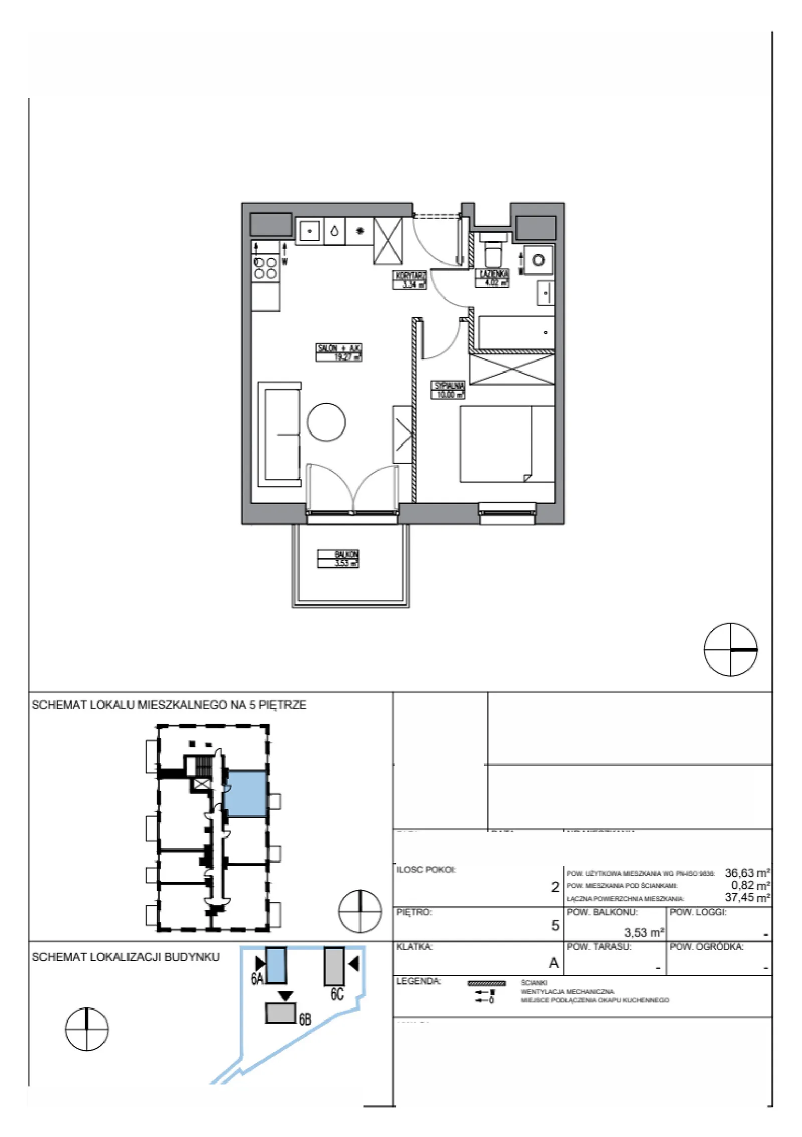 Floor plan: Apartment no. KR6/A/5/2