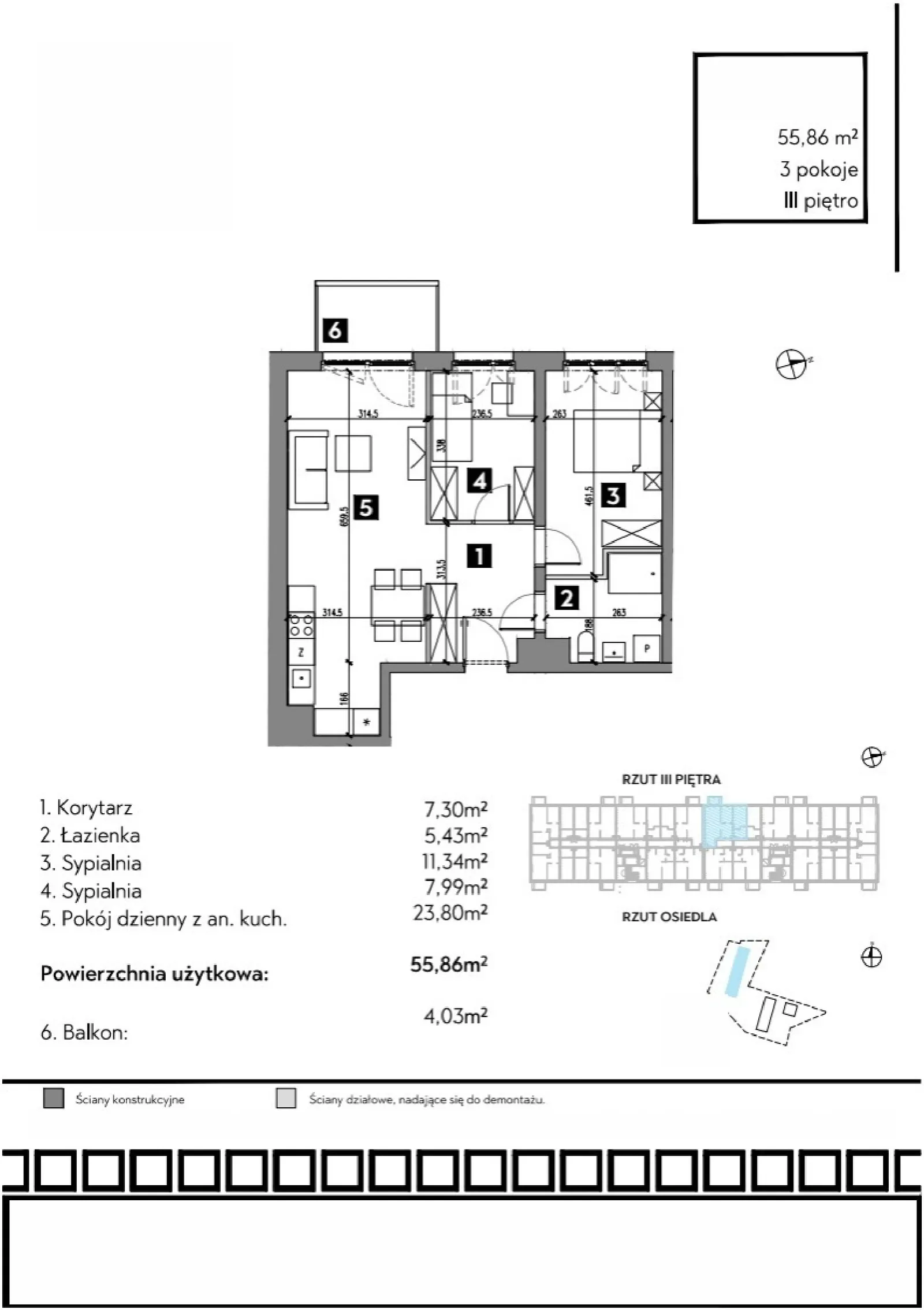 Floor plan: Apartment no. A2/3/5