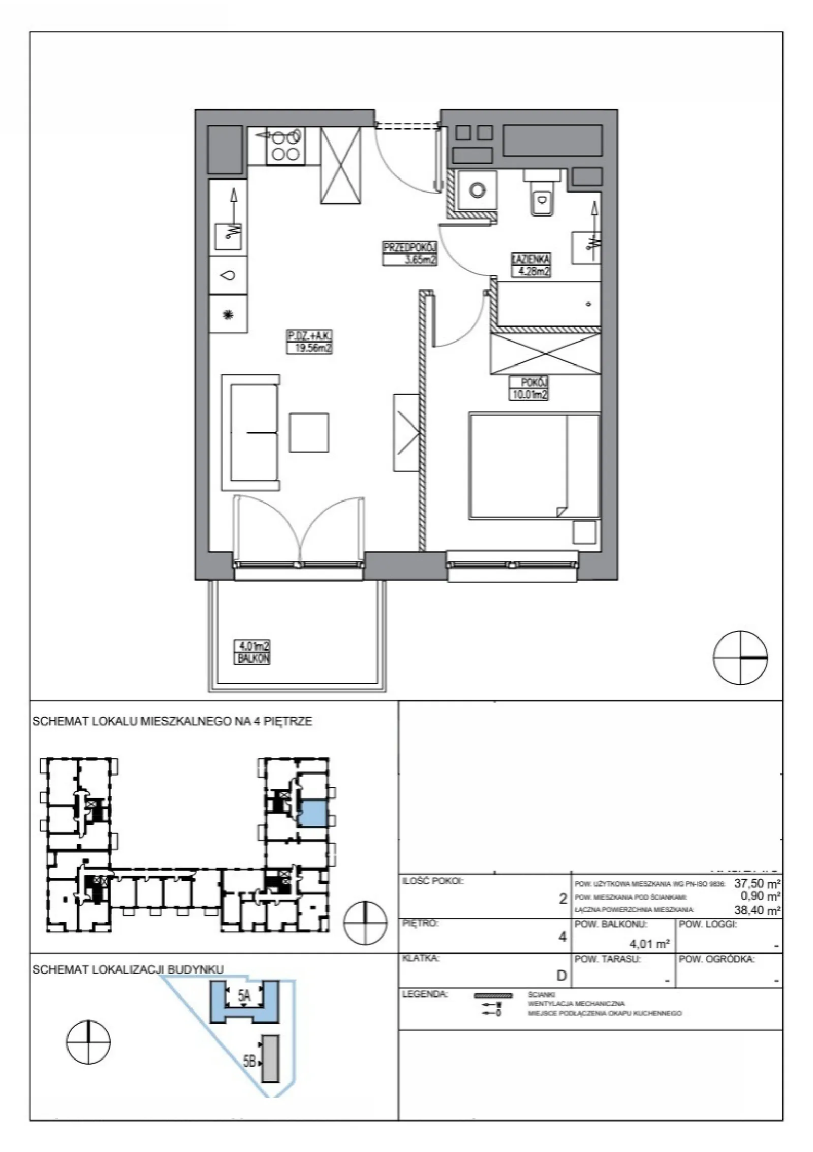 Floor plan: Apartment no. KR5/D/4/3