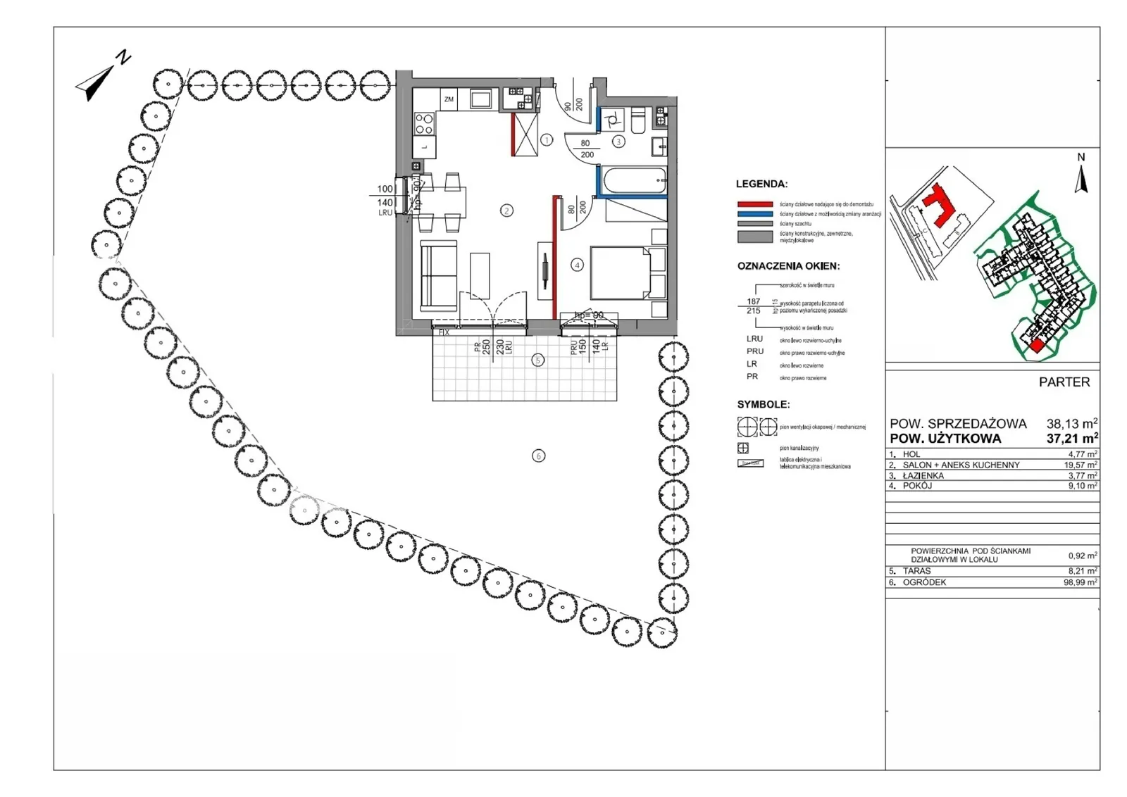 Floor plan: Apartment no. A.0.72