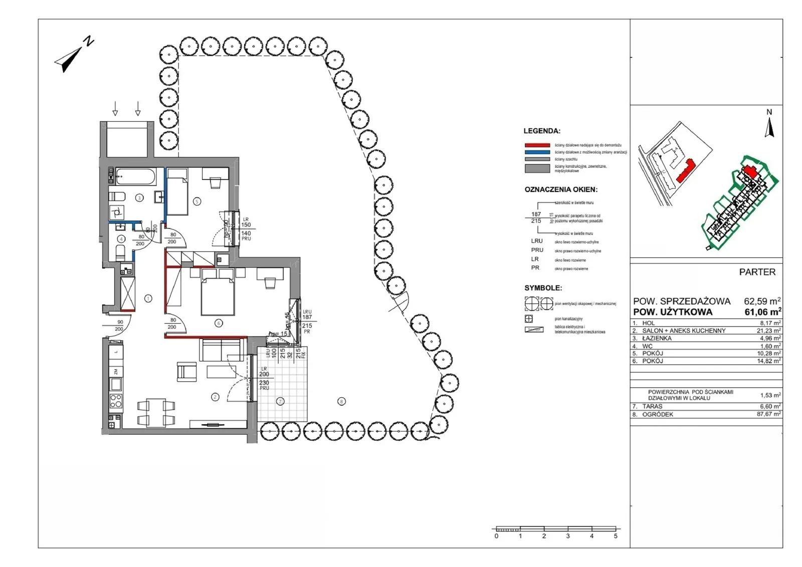 Floor plan: Apartment no. B.0.28