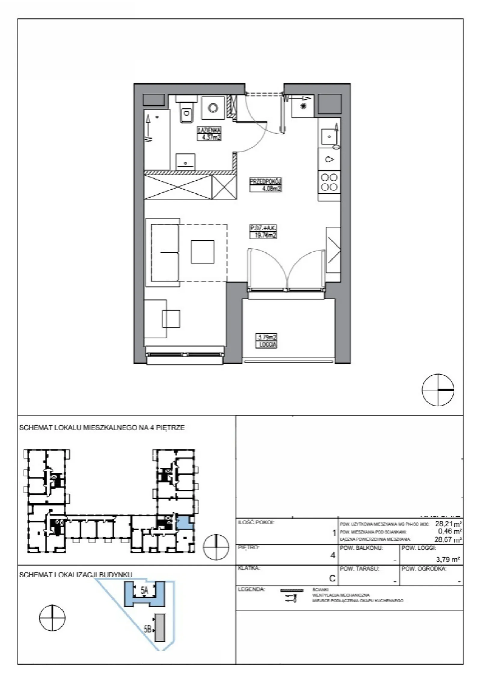Floor plan: Apartment no. KR5/C/4/2