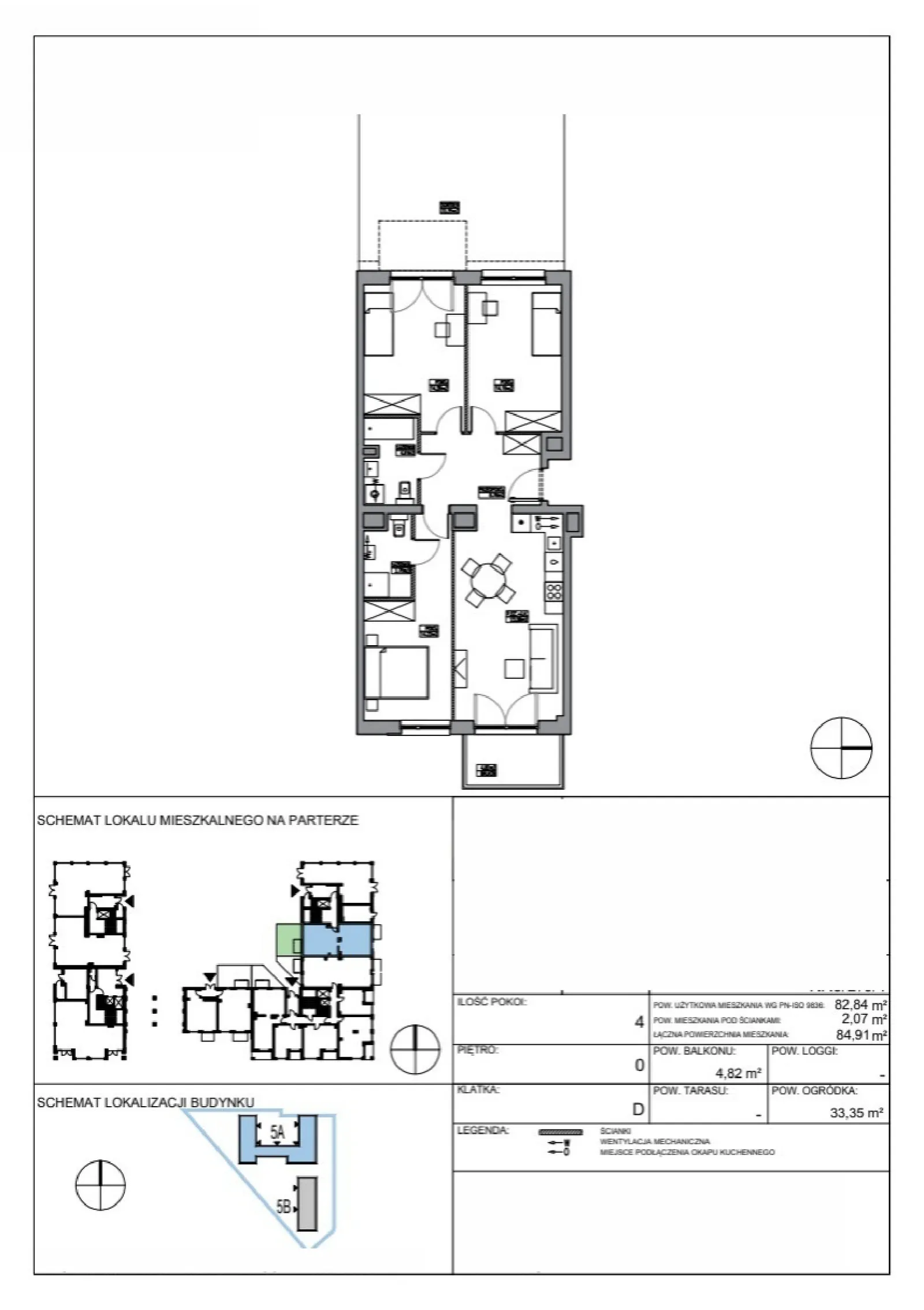 Floor plan: Apartment no. KR5/D/0/1