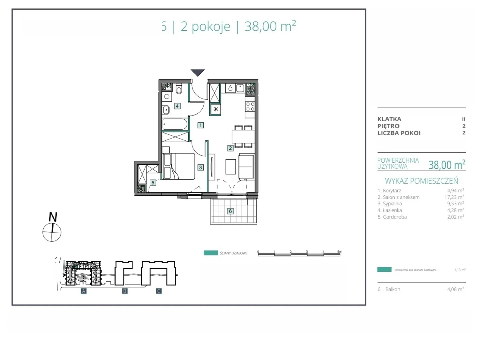 Floor plan: Apartment no. A.36