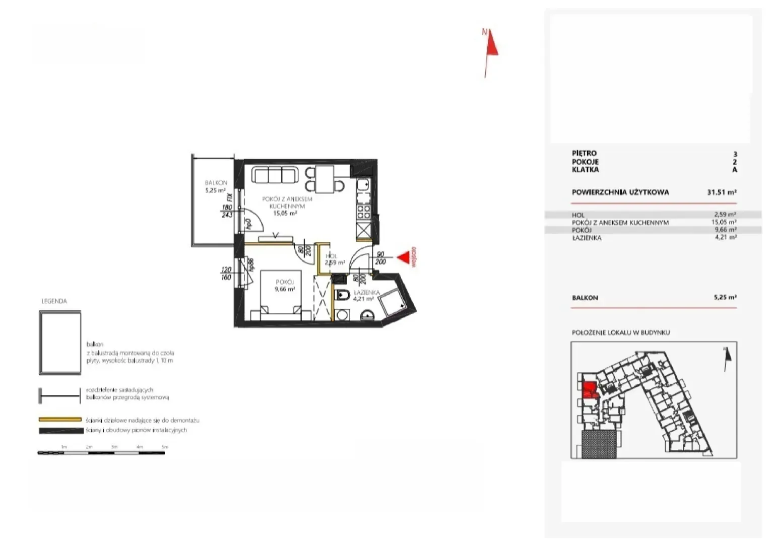 Floor plan: Apartment no. 23