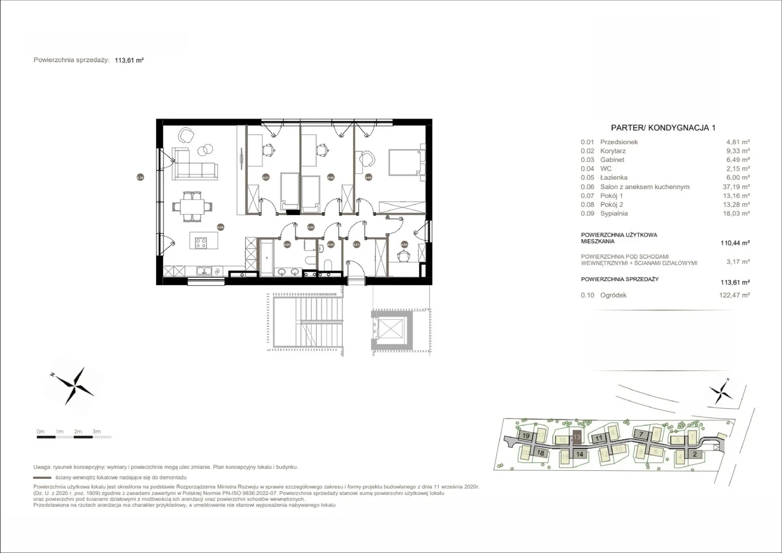 Floor plan: Apartment no. A13.01
