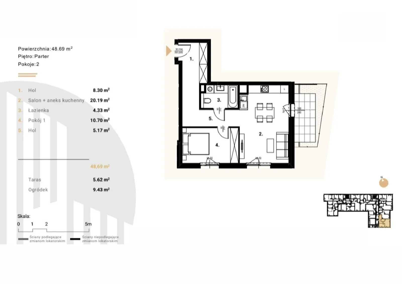 Floor plan: Apartment no. M6