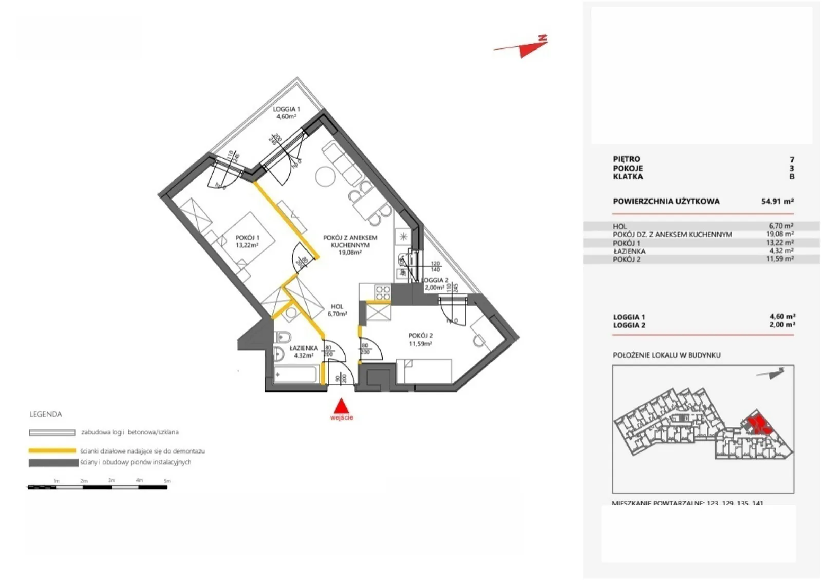 Floor plan: Apartment no. 141